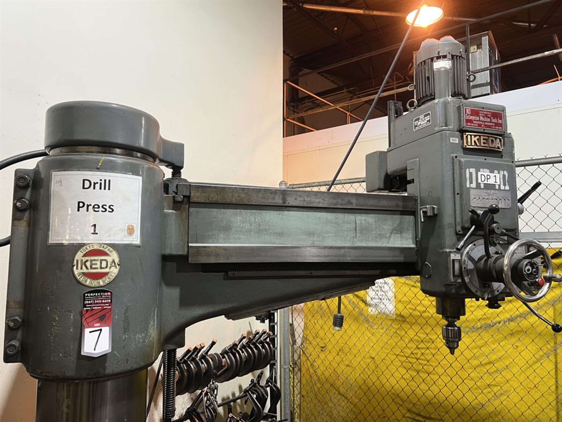 IKEDA RM-1775 4' x 12" Radial Arm Drill, s/n 83012, 1500 RPM, #3 MT, 9 HP, 26" x 18" x 16" Table - Image 3 of 8