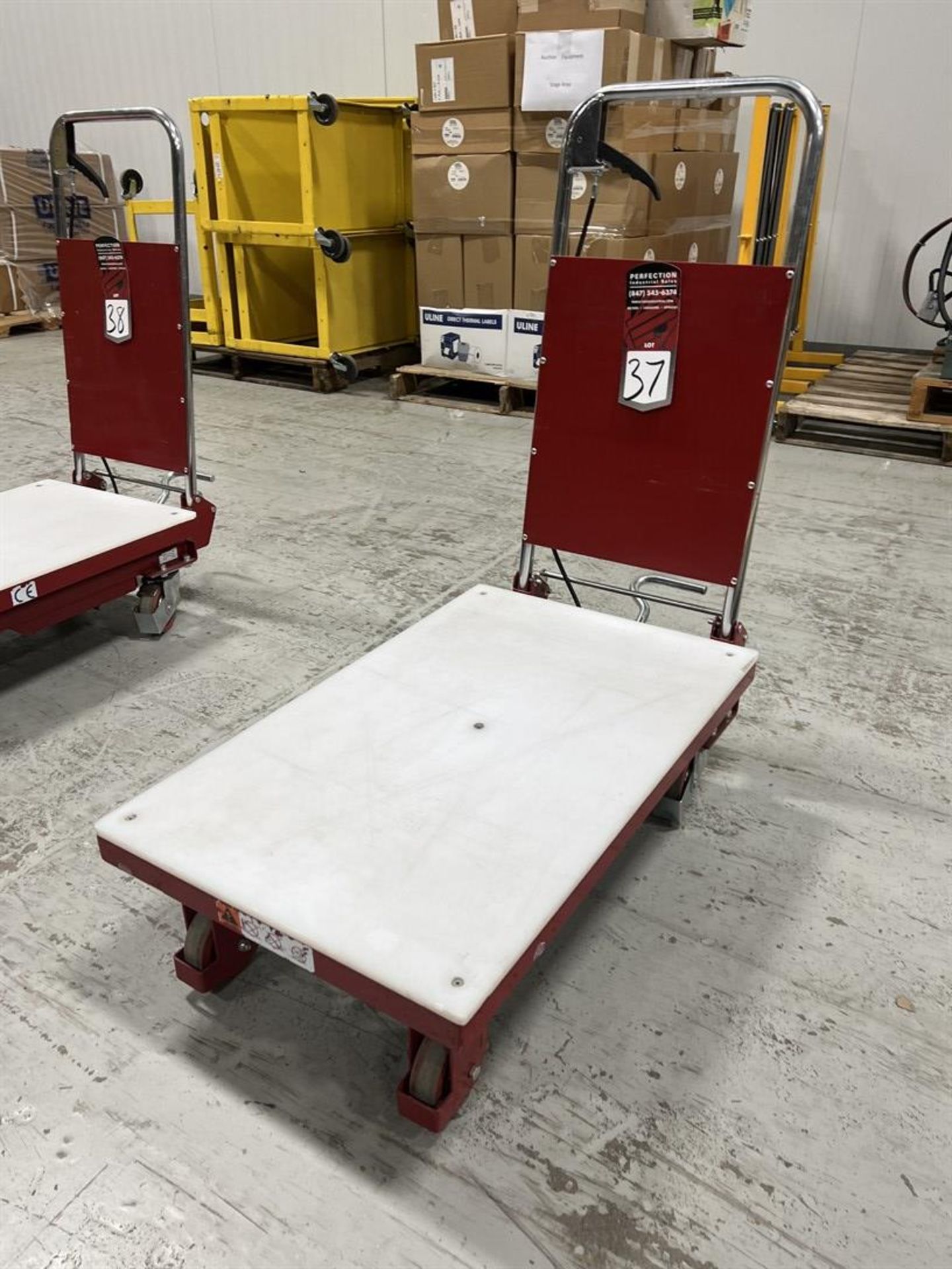 ULINE H-1485 Lift Table Cart, 27" x 18", 330 Lb. Capacity