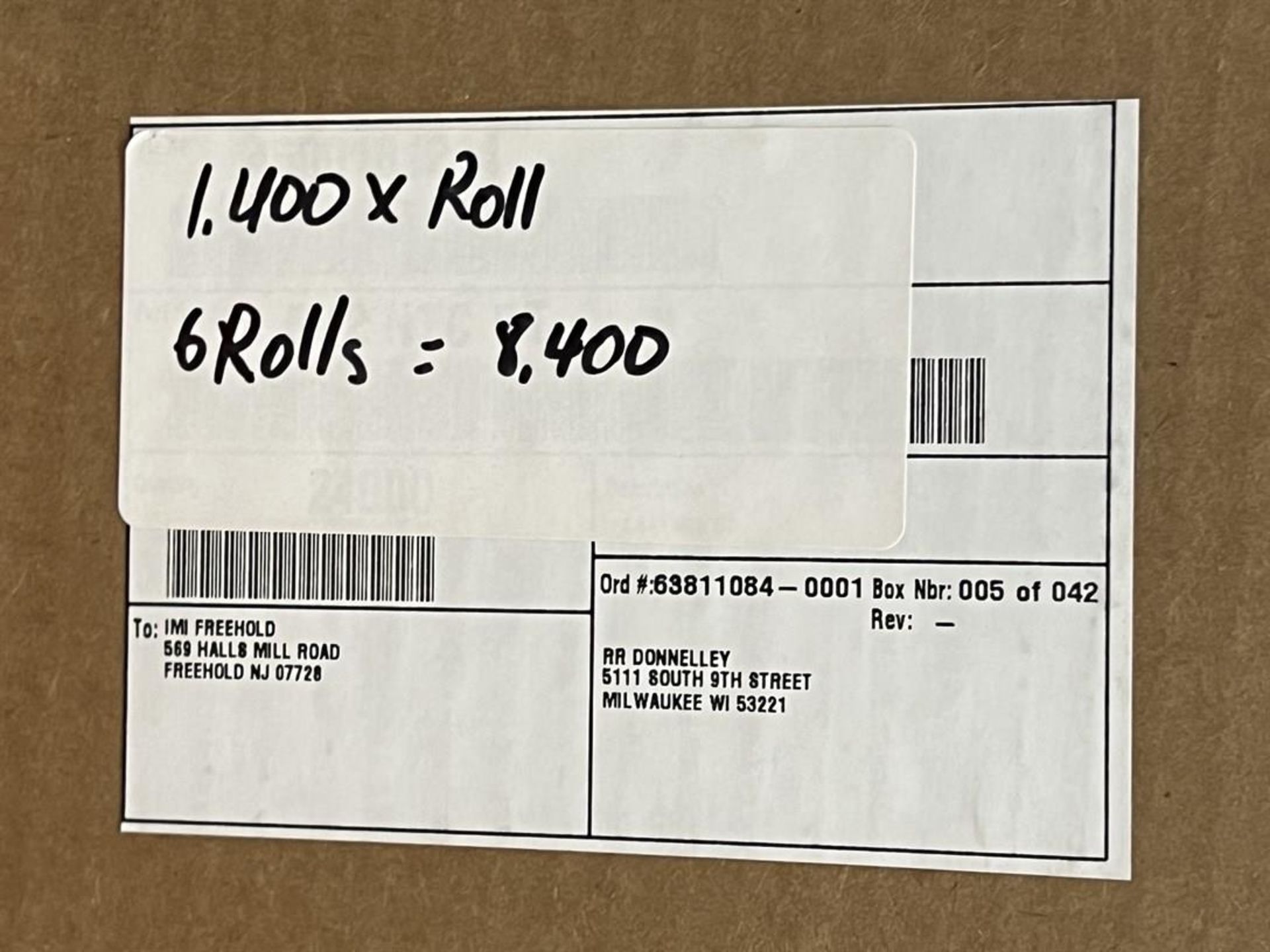 Lot Comprising ULINE Direct Thermal Labels, Paper Rolls, and Label Rolls - Image 4 of 5