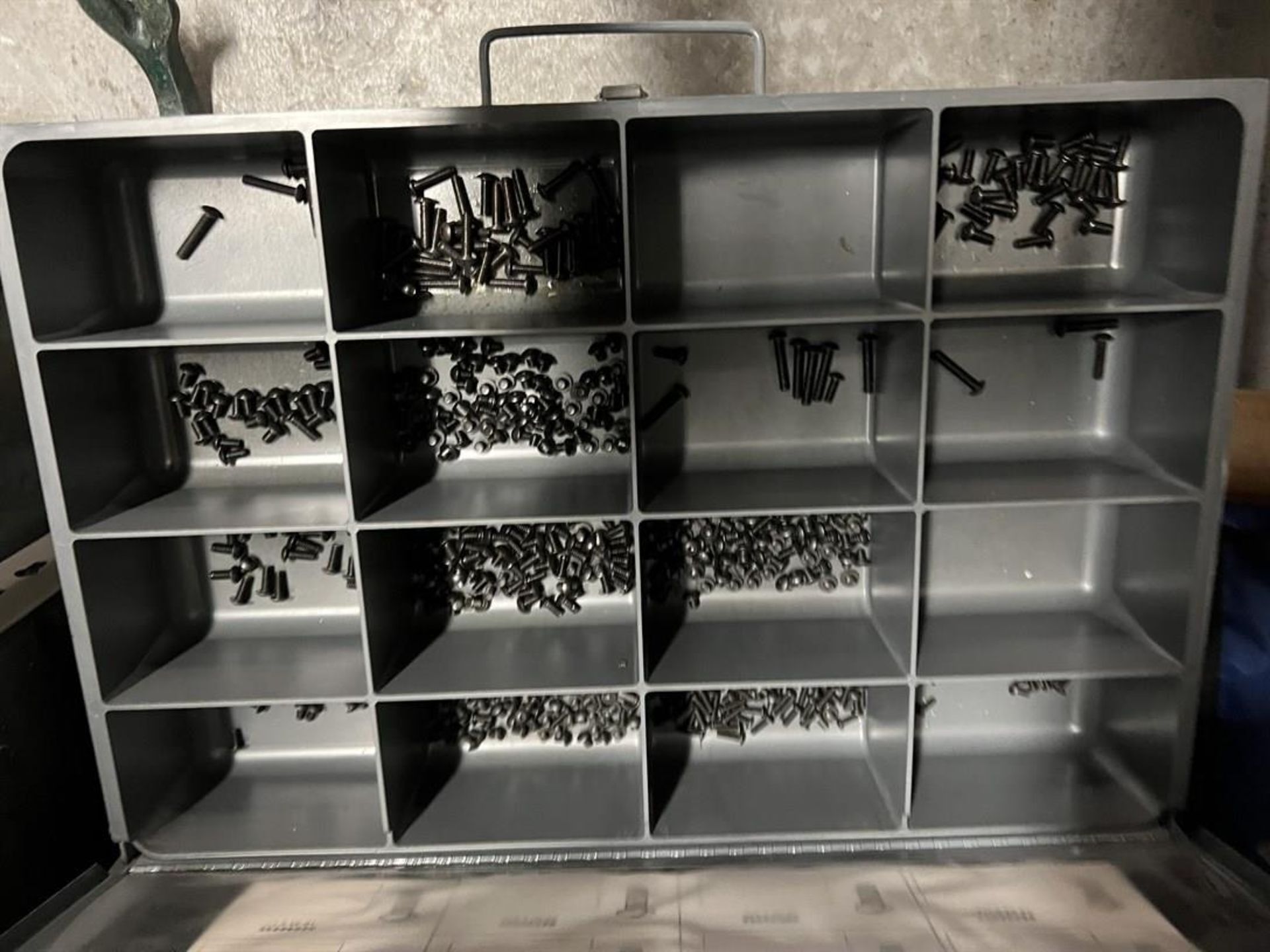 Pull-Out Drawer Style Hardware Organizers w/ Hose Clamps, Retaining Rings, Assorted Fasteners, and - Image 9 of 10