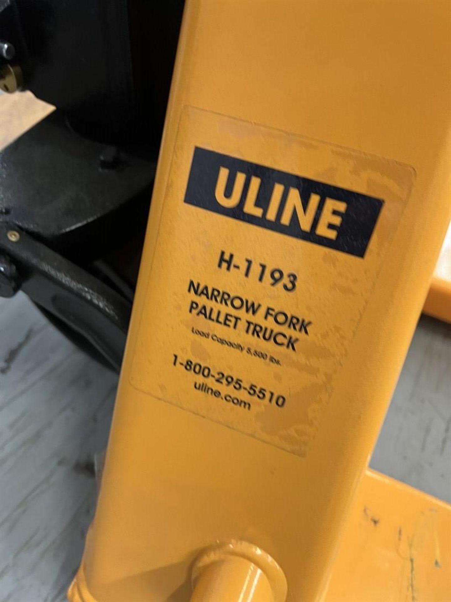 ULINE H-1193 Narrow Fork Pallet Jack, 5500 Lb. Capacity - Image 2 of 3