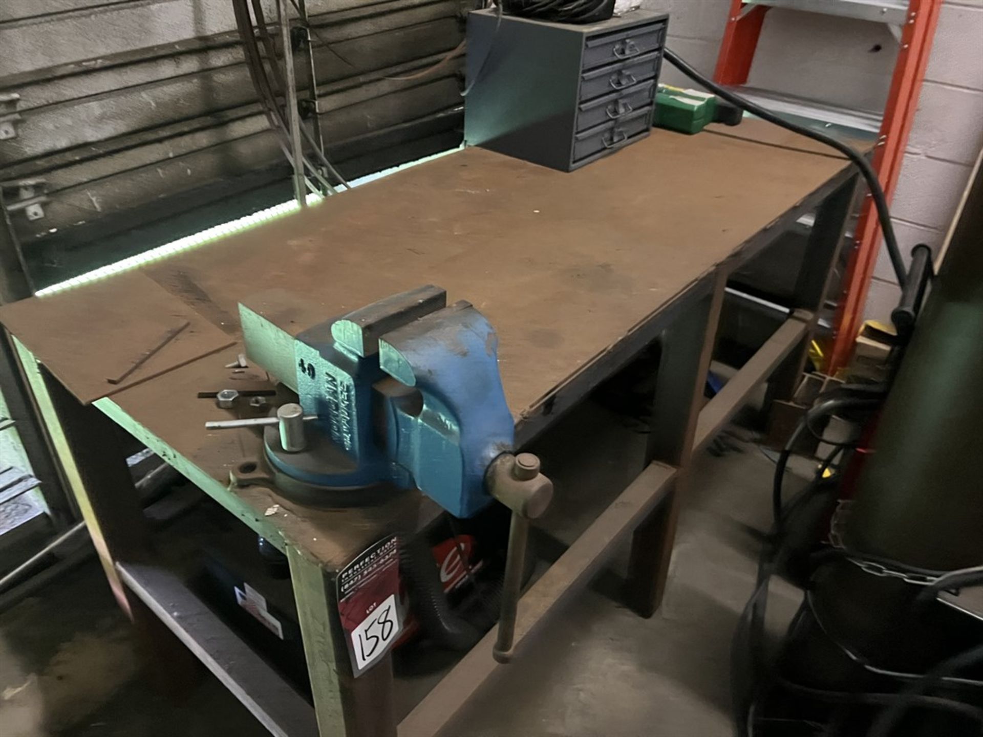 Welding Table, 27" x 72" w/ 4" Morgan Bench Vise - Image 2 of 3