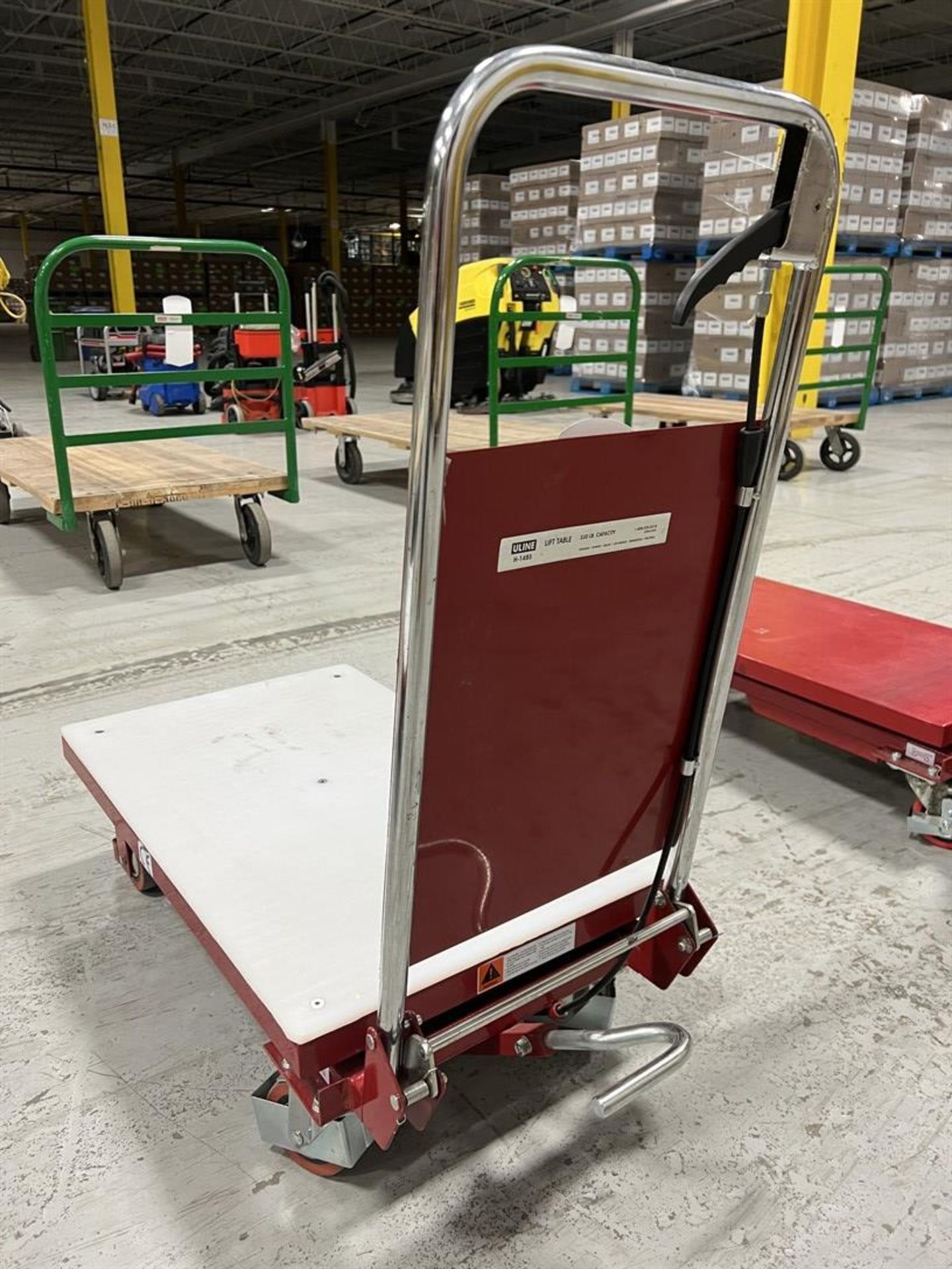 ULINE H-1485 Lift Table Cart, 27" x 18", 330 Lb. Capacity - Image 2 of 2