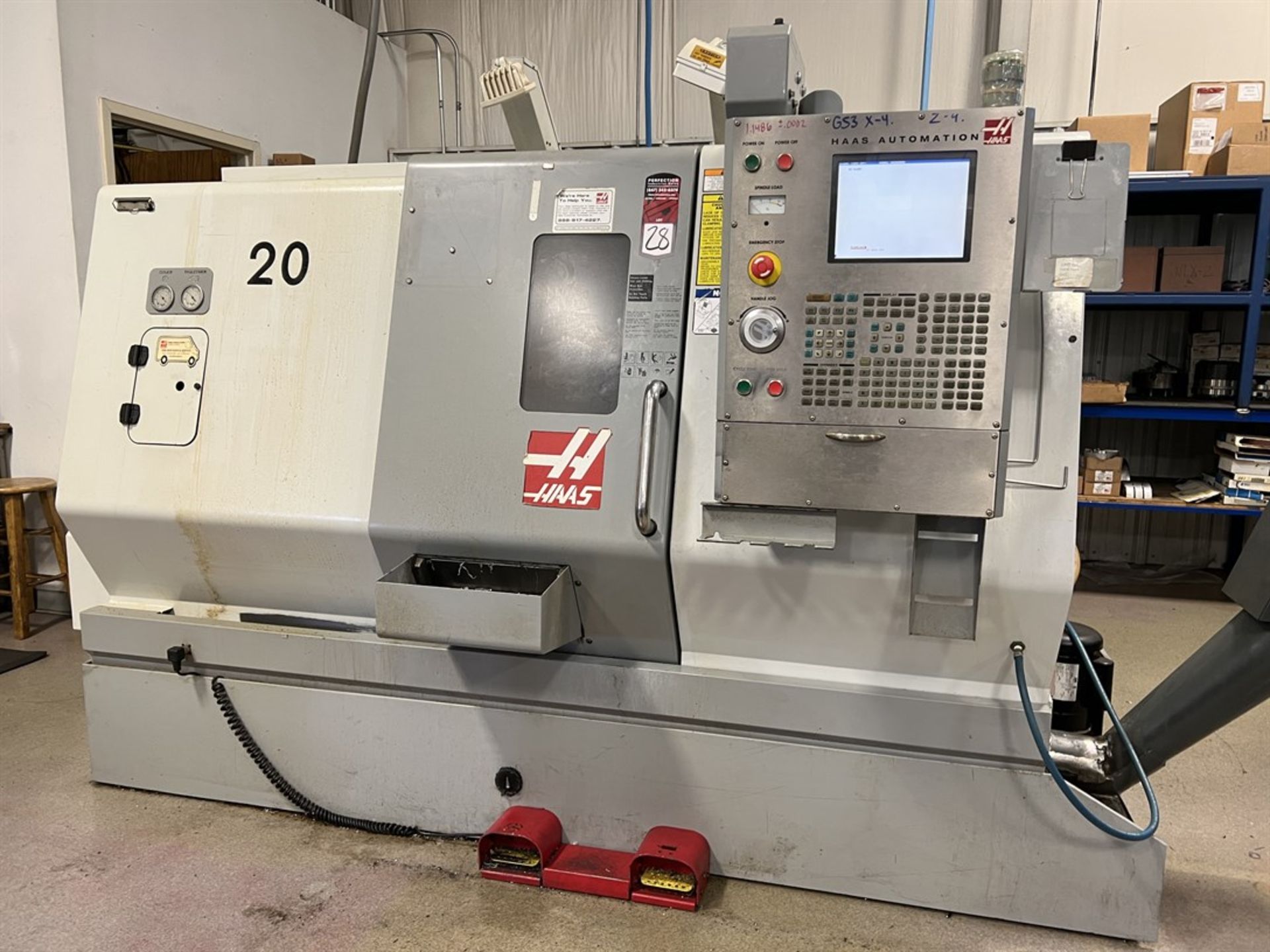 2005 HAAS SL20T CNC Turning Center, s/n 70920, Haas Control, 24" Max Machining Length, 23" Swing, - Image 7 of 9