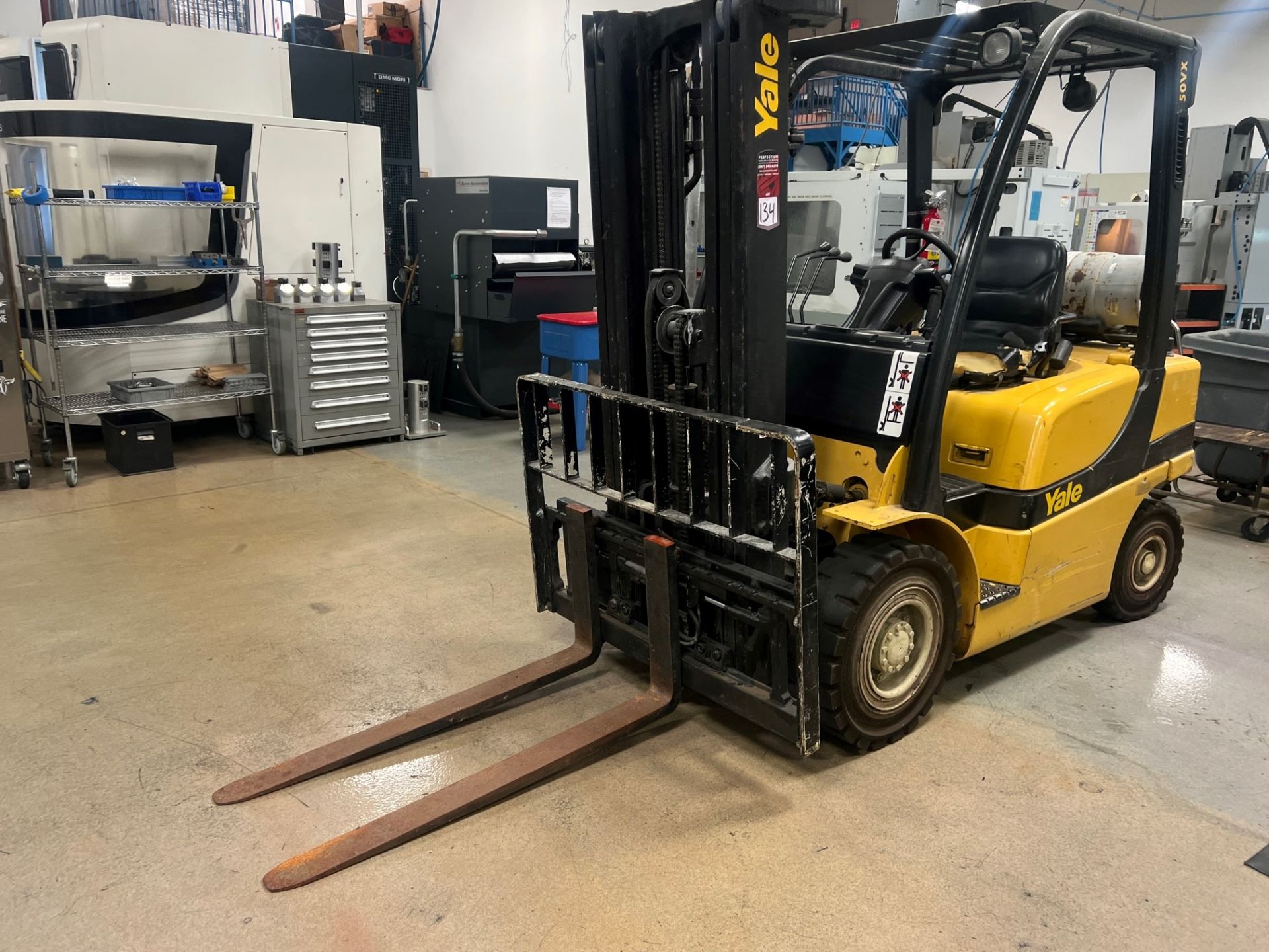 Yale Veracitor GLP050VX LP Forklift, s/n B875V04275H, 5,000 Lb. Capacity, 3-stage mast, side shift