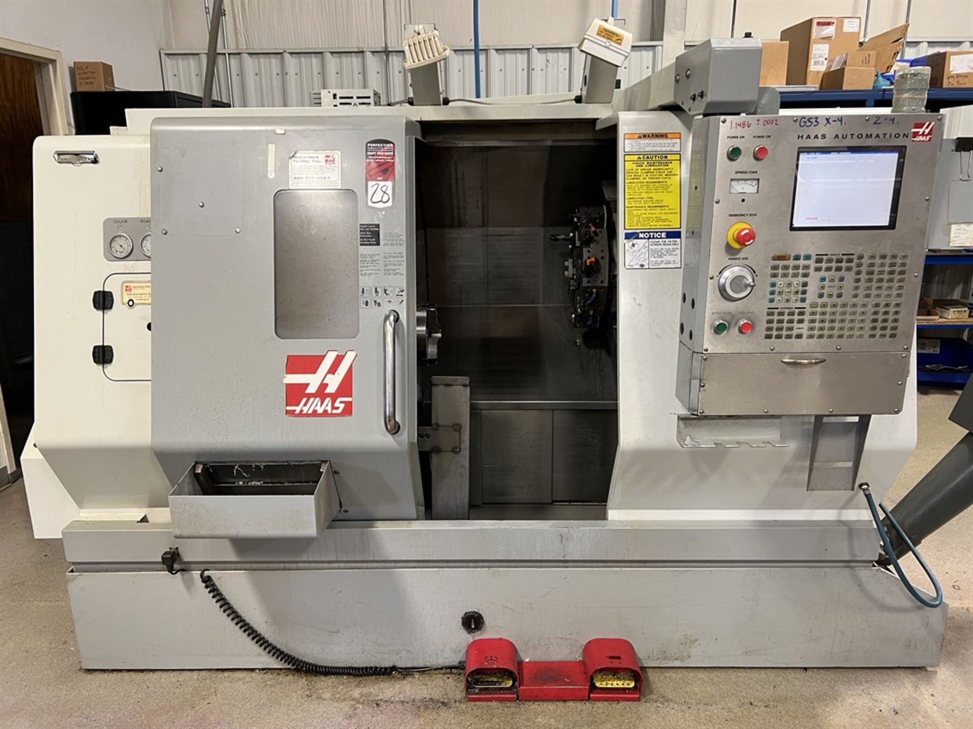 2005 HAAS SL20T CNC Turning Center, s/n 70920, Haas Control, 24" Max Machining Length, 23" Swing, - Image 2 of 9