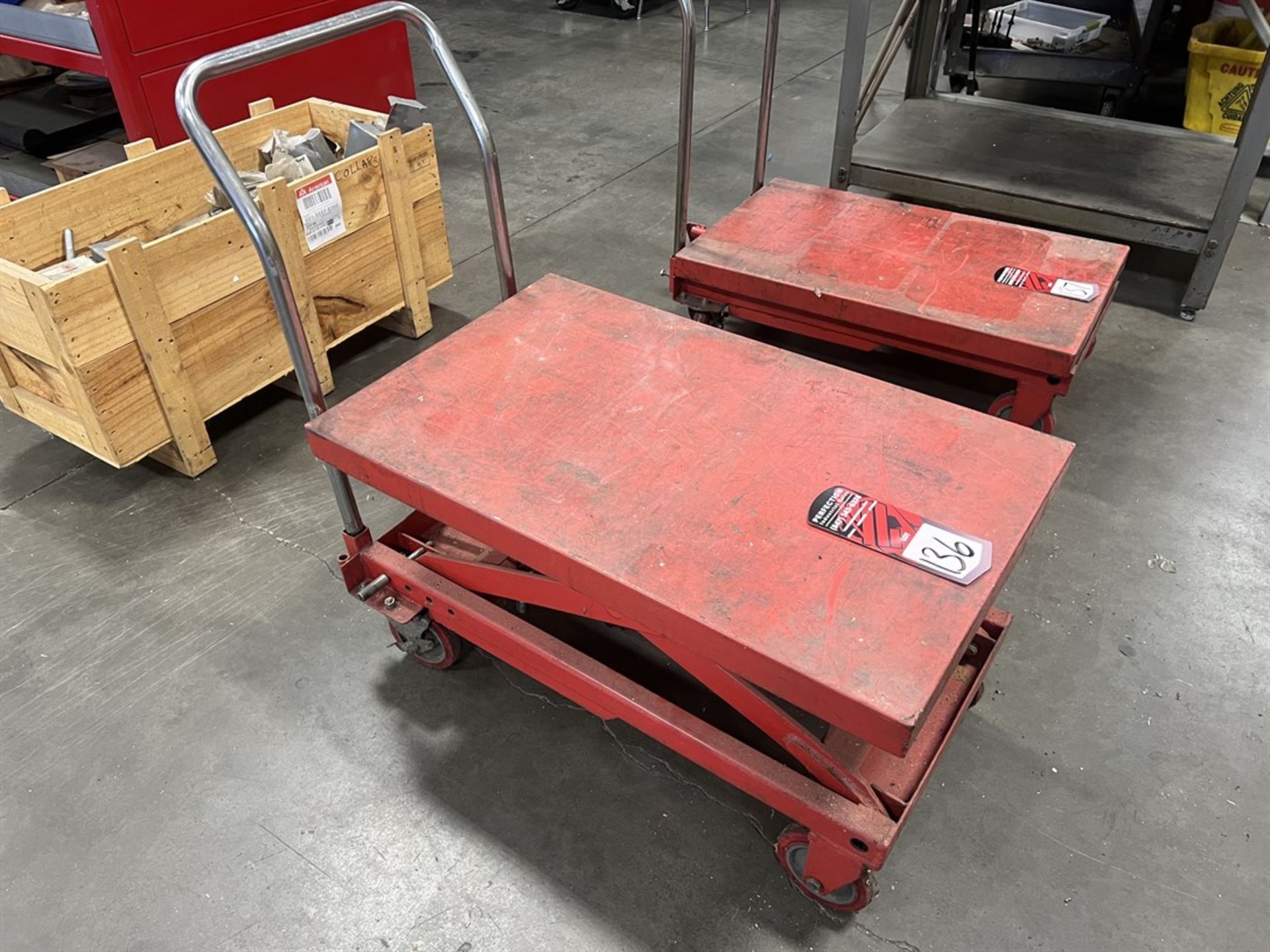 Unknown Make Lift Cart, 20" x 32" Bed, Approx. 500 Lb. Capacity