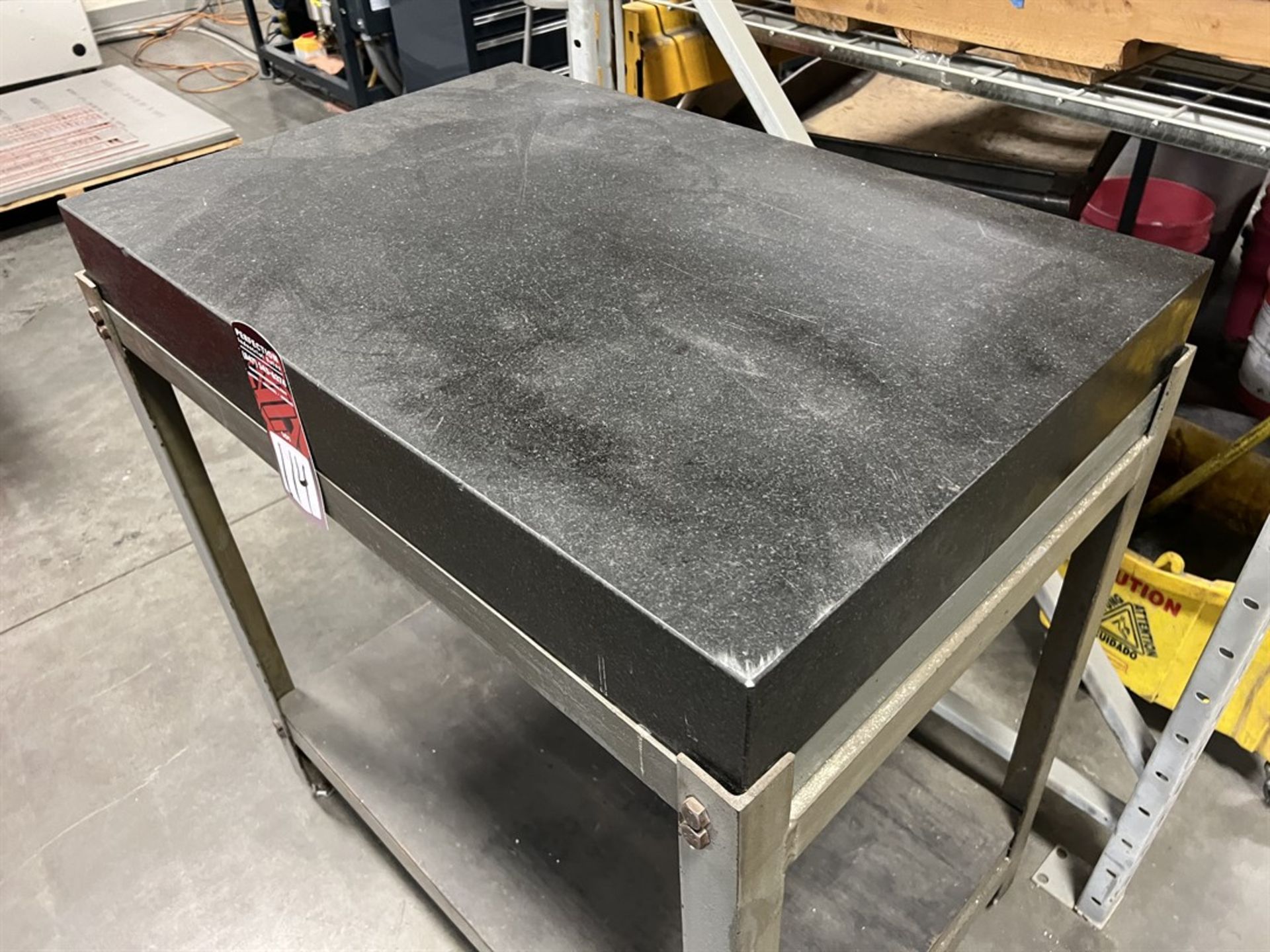 Black Granite Surface Plate, 24" x 36" x 4", on Steel Base - Image 2 of 3