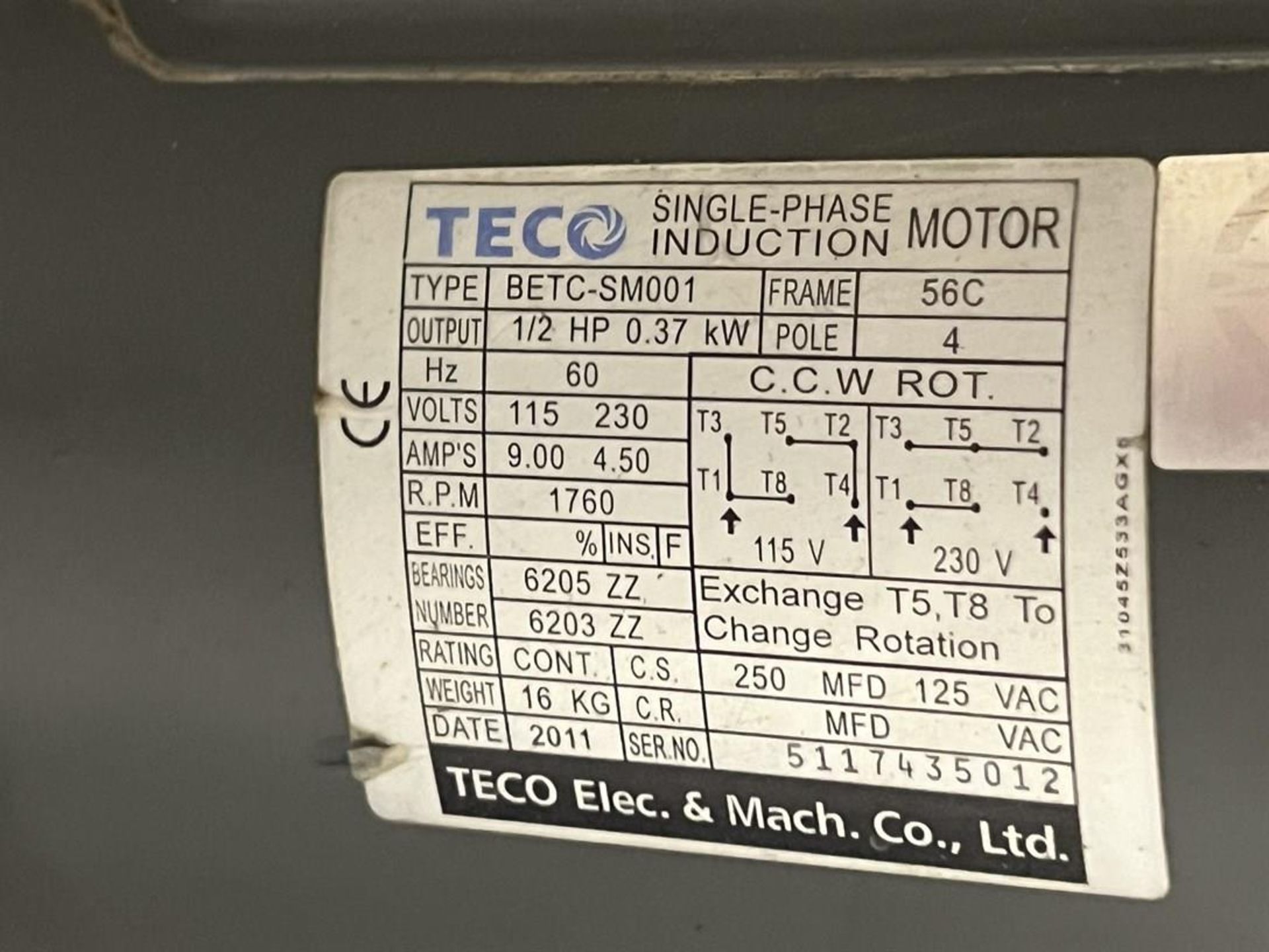 Custom Wedge Table, Miller Hydraulic Unit w/ 1/2 HP Motor, 20" Blade - Image 5 of 7