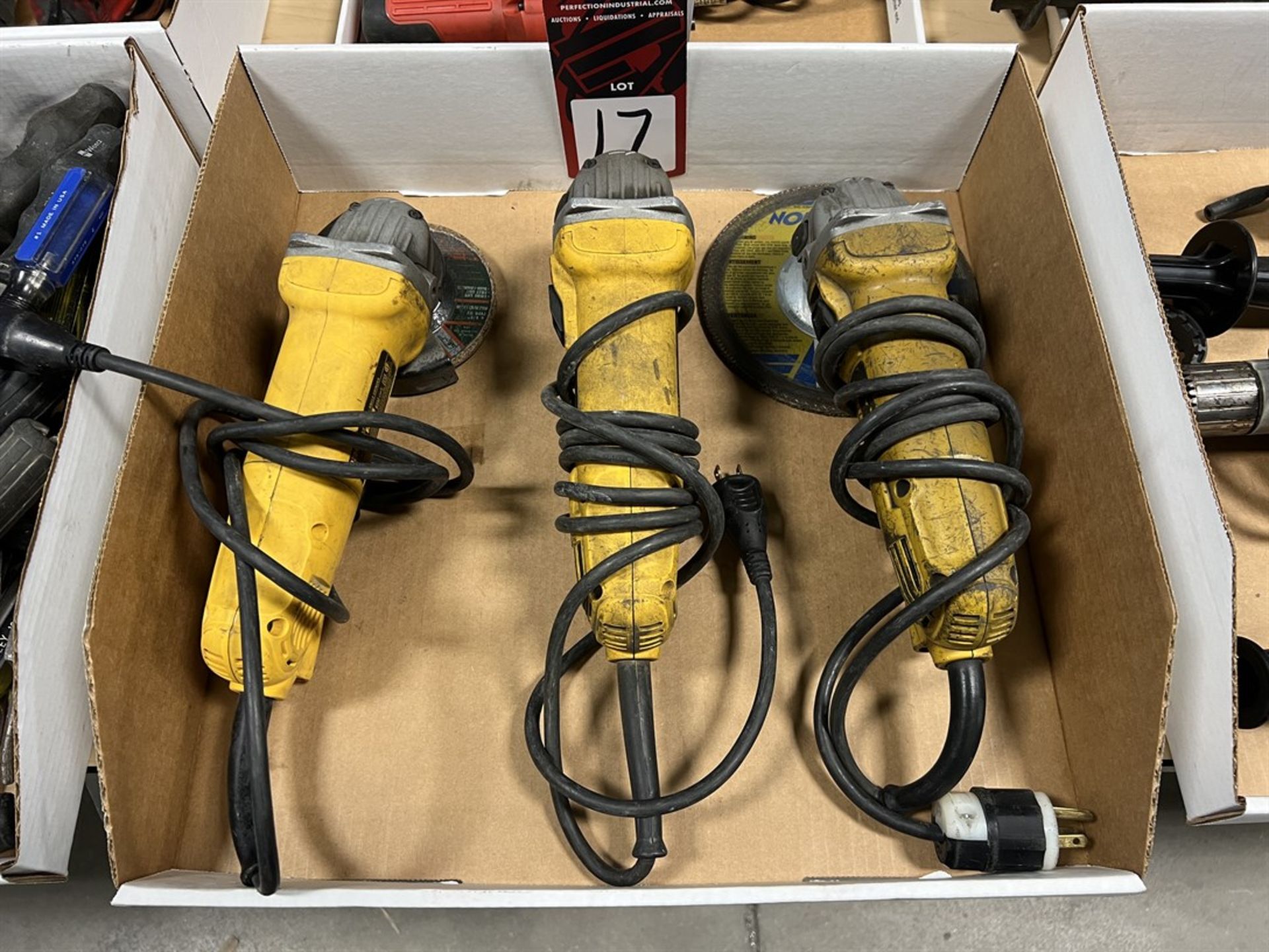 Lot of (3) DEWALT 4-1/2" Angle Grinders