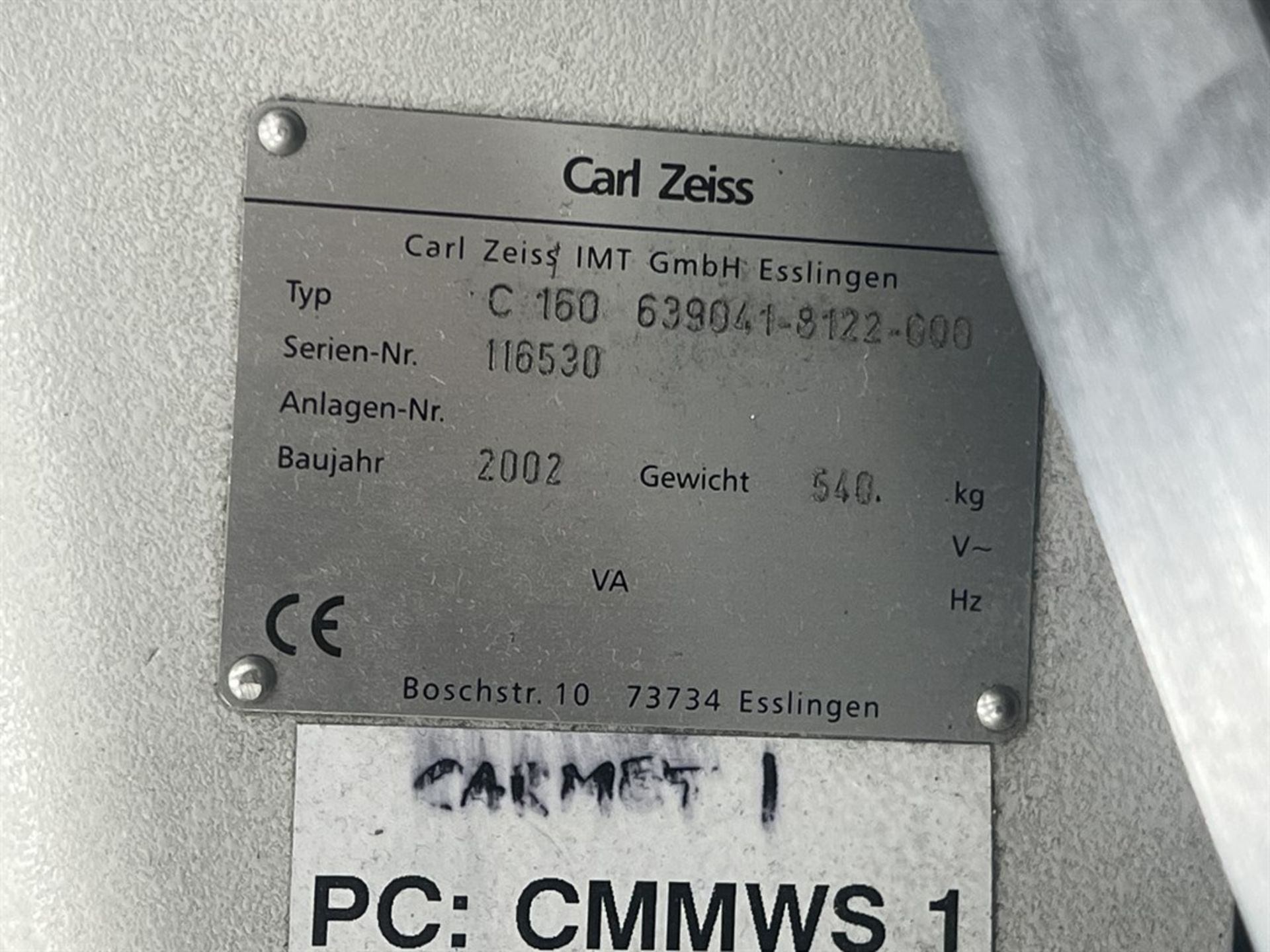 2002 ZEISS CARMET C-160 Twin Column Coordinate Measuring Machine, s/n 113920, w/ 16’x 23’ Table, - Image 11 of 11