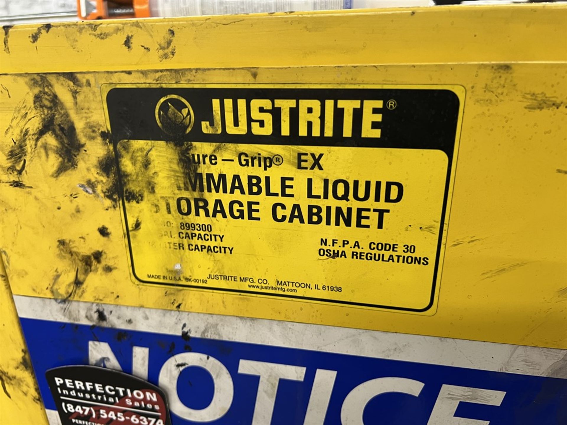 JUSTRITE Sure Grip EX (2) 55 Gallon Drum Flammable Liquids Storage Cabinet - Image 2 of 3