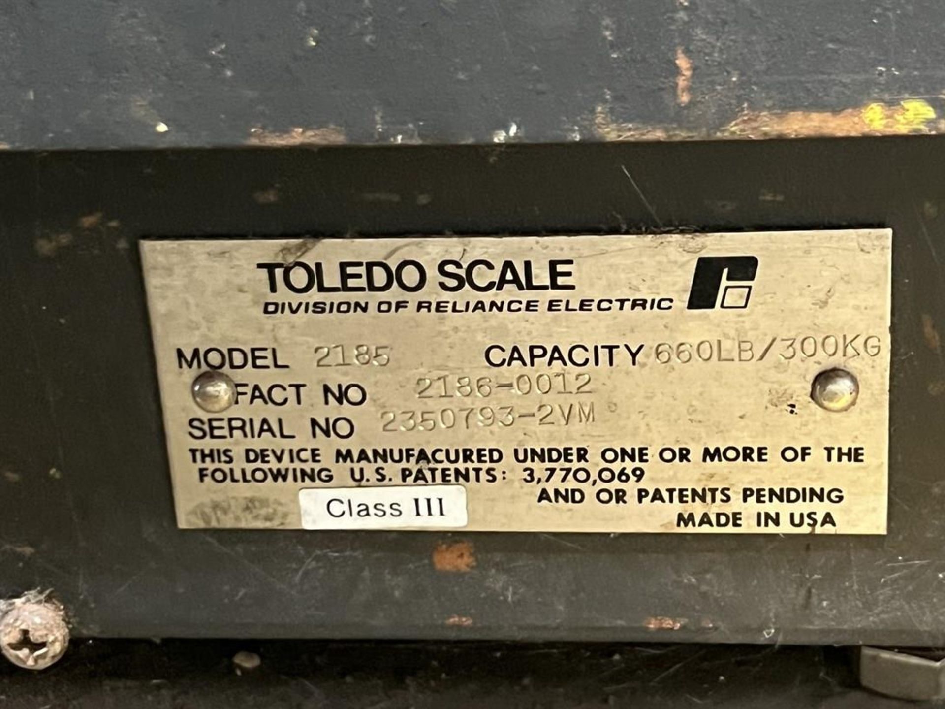 Toledo 2185 Platform Scale, s/n 2350793-2VM, 660 Lb Capacity w/ GSE 455 Digital Readout - Image 3 of 5