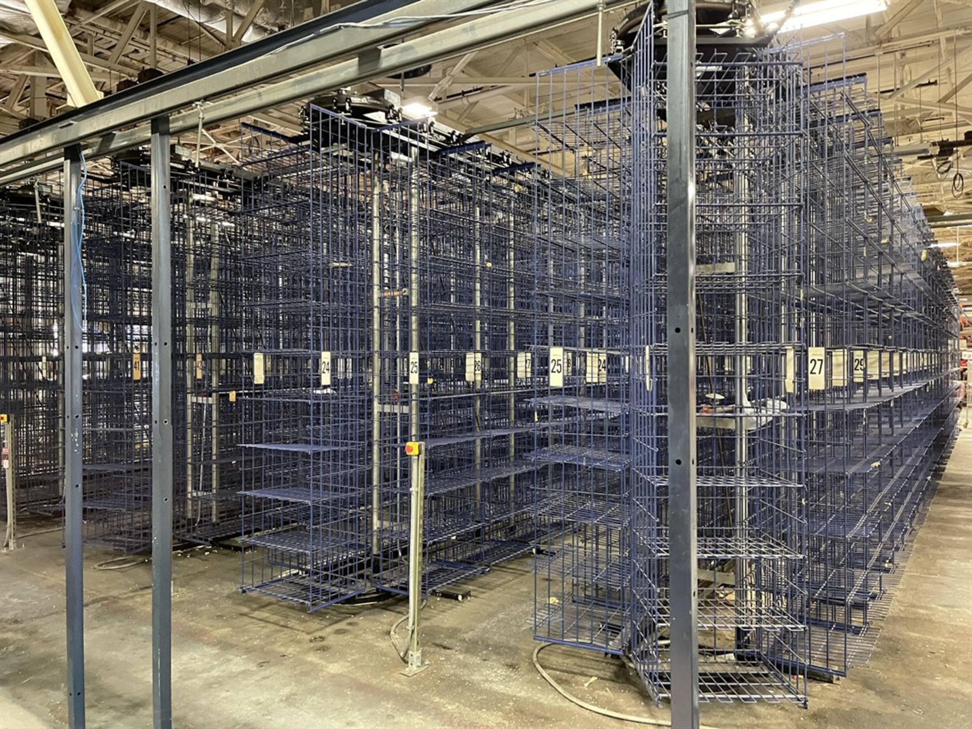 WHITE 5-Carousel Inventory Storage System, 42 Sections of 10 Baskets Each, 420 Baskets Per Carousel, - Image 6 of 6