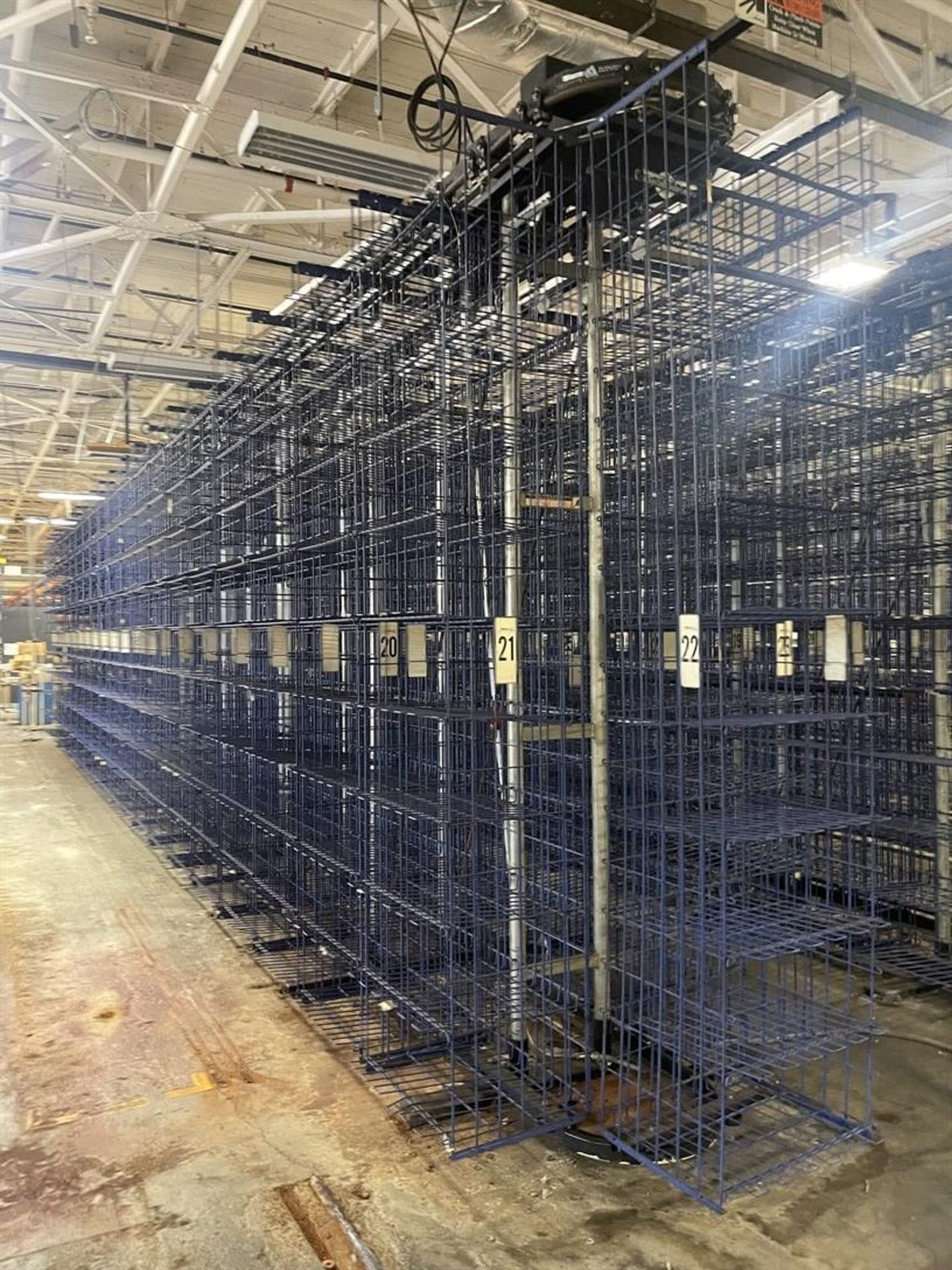 WHITE 5-Carousel Inventory Storage System, 42 Sections of 10 Baskets Each, 420 Baskets Per Carousel, - Image 2 of 6