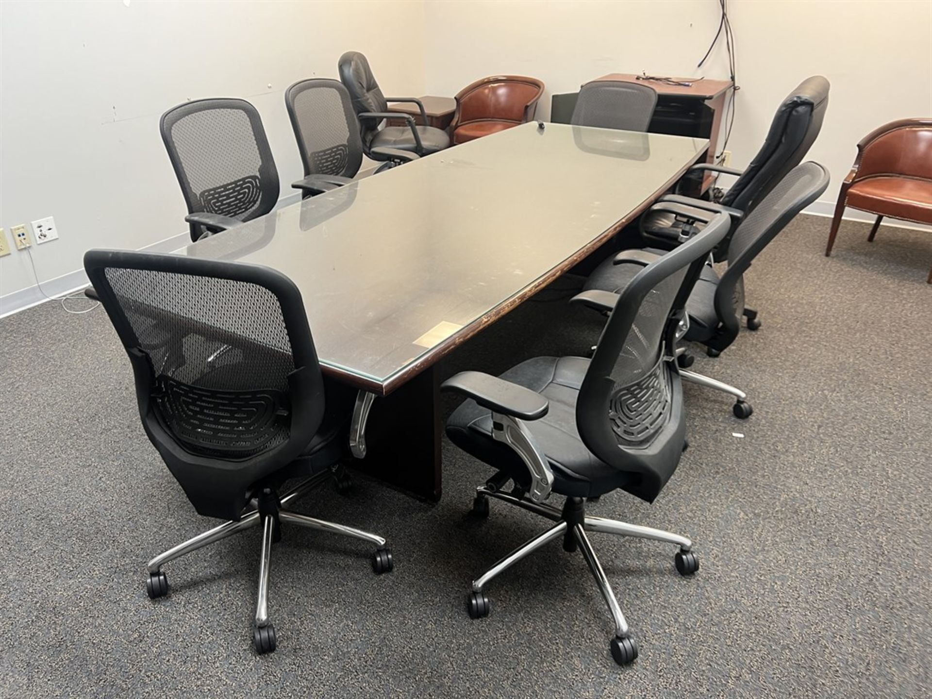 Contents of Office, Approx 10' x 4' Conferene Table and Chairs, Credenza (BUILDING 32)