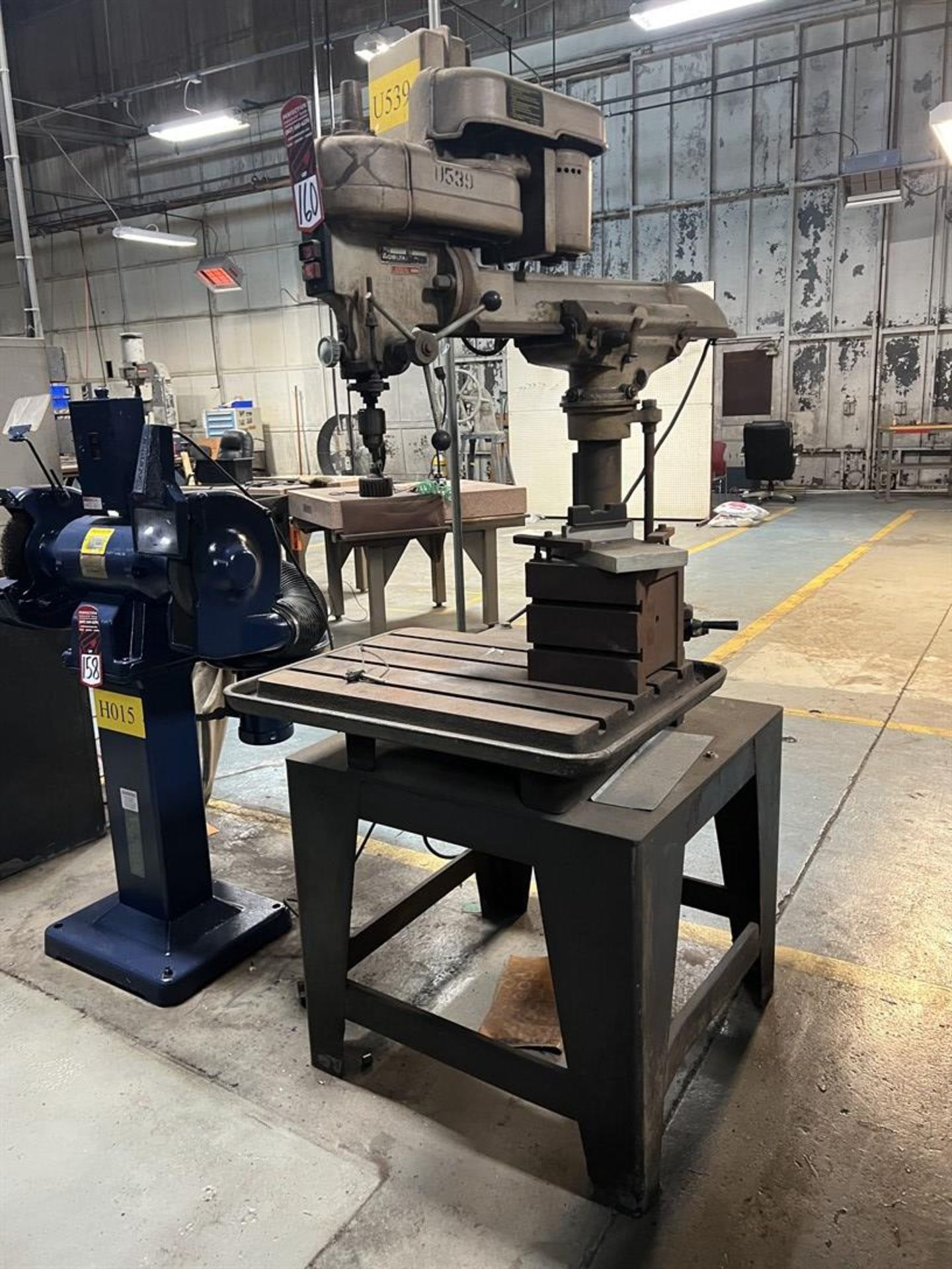 DELTA 5-126 Radial Arm Drill Press, s/n 85N83524, 18" x 26" Table, w/ T-Slotted Box Parallel ( - Image 2 of 7