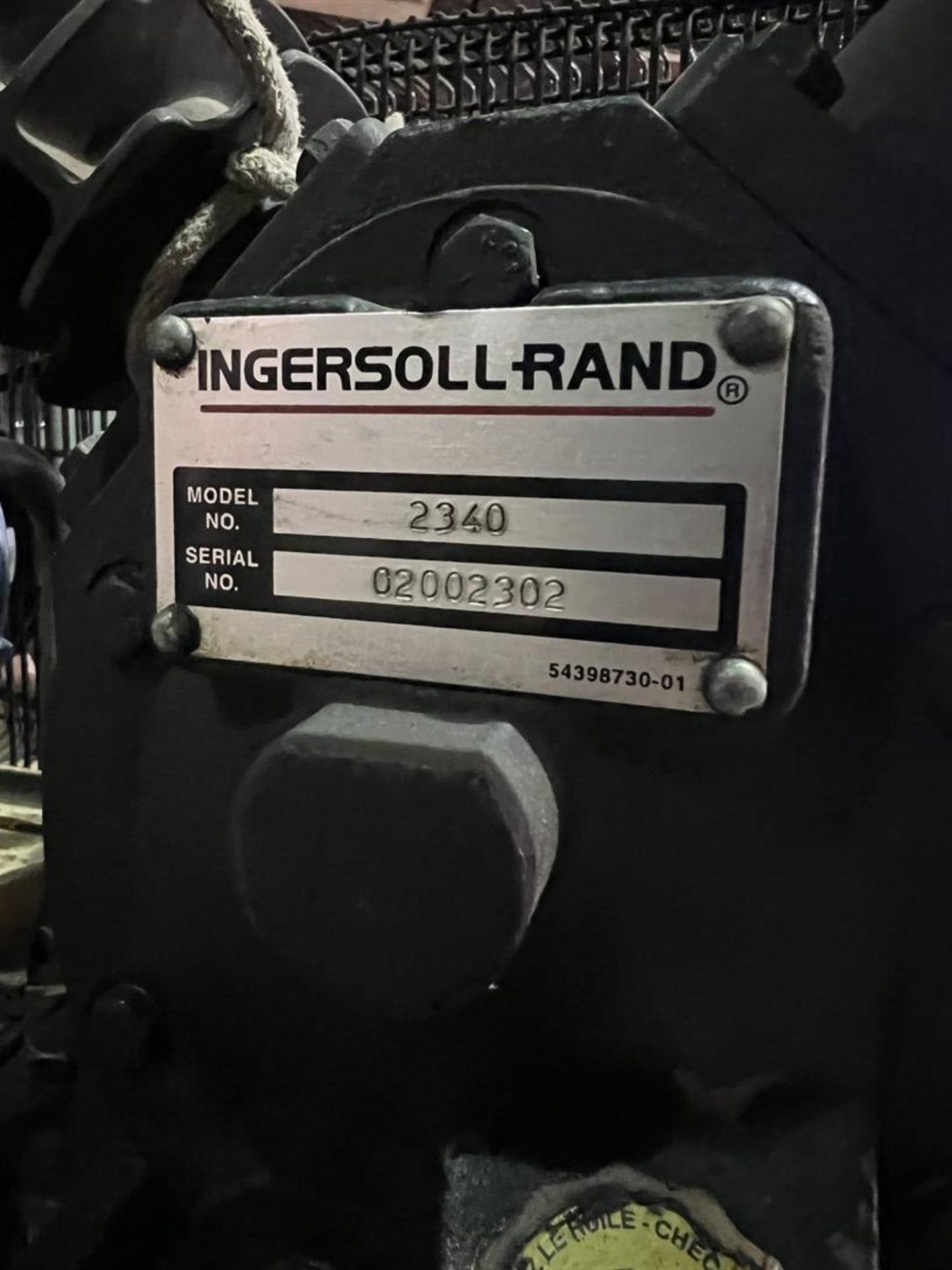 INGEROLL RAND 2340L5 Twin Piston Air Compressor, s/n 0210210022, 5 HP, 175 Max PSIG, 60 Gallon - Image 3 of 5