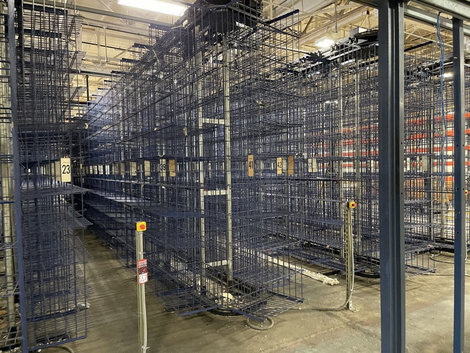 WHITE 5-Carousel Inventory Storage System, 42 Sections of 10 Baskets Each, 420 Baskets Per Carousel, - Image 4 of 6