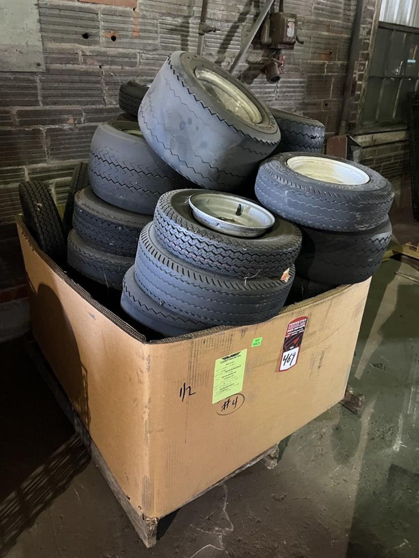 Lot of Spare Taylor Dunn and Golf Cart Tires (Building 39)