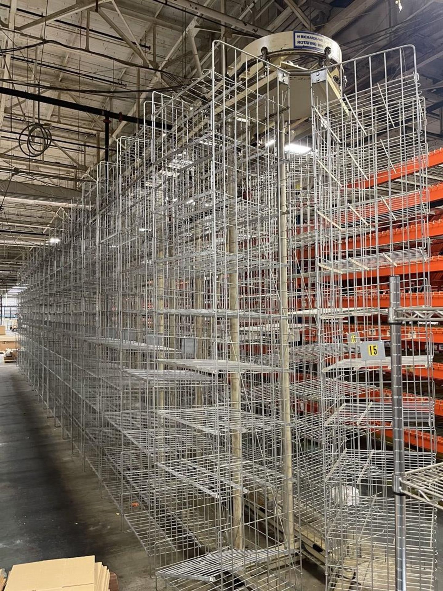 RICHARDS WILCOX 2050 Rotating Bin Carousel Inventory Storage System, 42 Sections of 10 Baskets Each, - Image 4 of 4