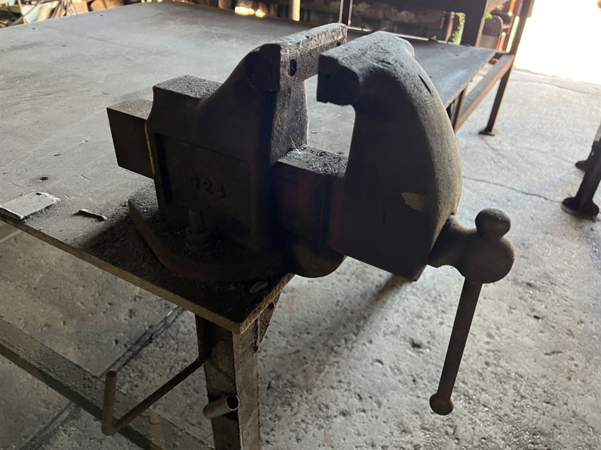 Steel Table, 4' x 4', w/ATHOL 4" Bench Vise (Building 39) - Image 3 of 3