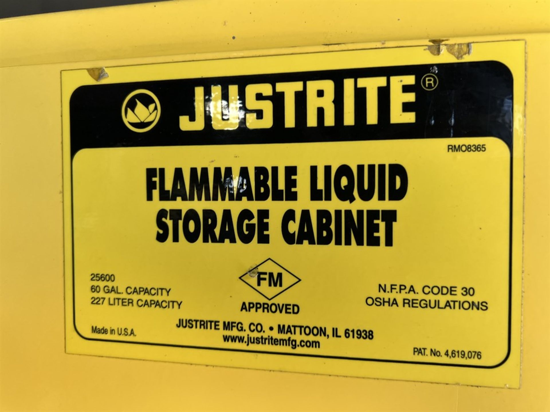 JUSTRITE 25600 60 Gallon Flammable Liquids Cabinet (Building 39) - Image 2 of 2