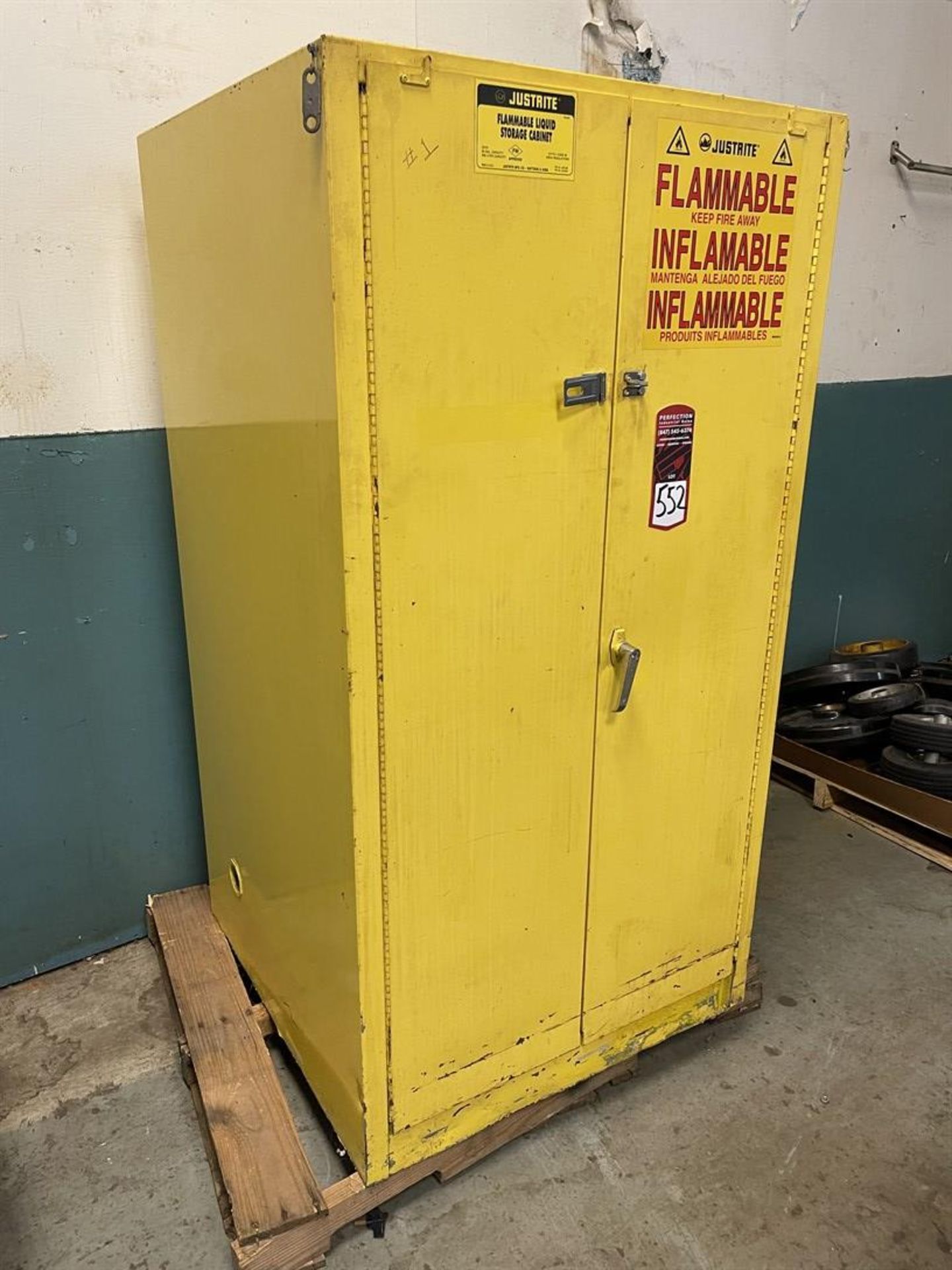 JUSTRITE 25701 Flammable Liquids Cabinet, 55 Gallon Capacity (BUILDING 16)