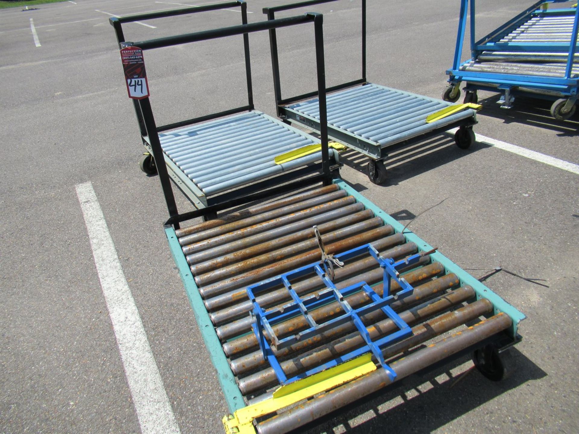 3 Portable Hydraulic Roller Conveyor 36" x 48"