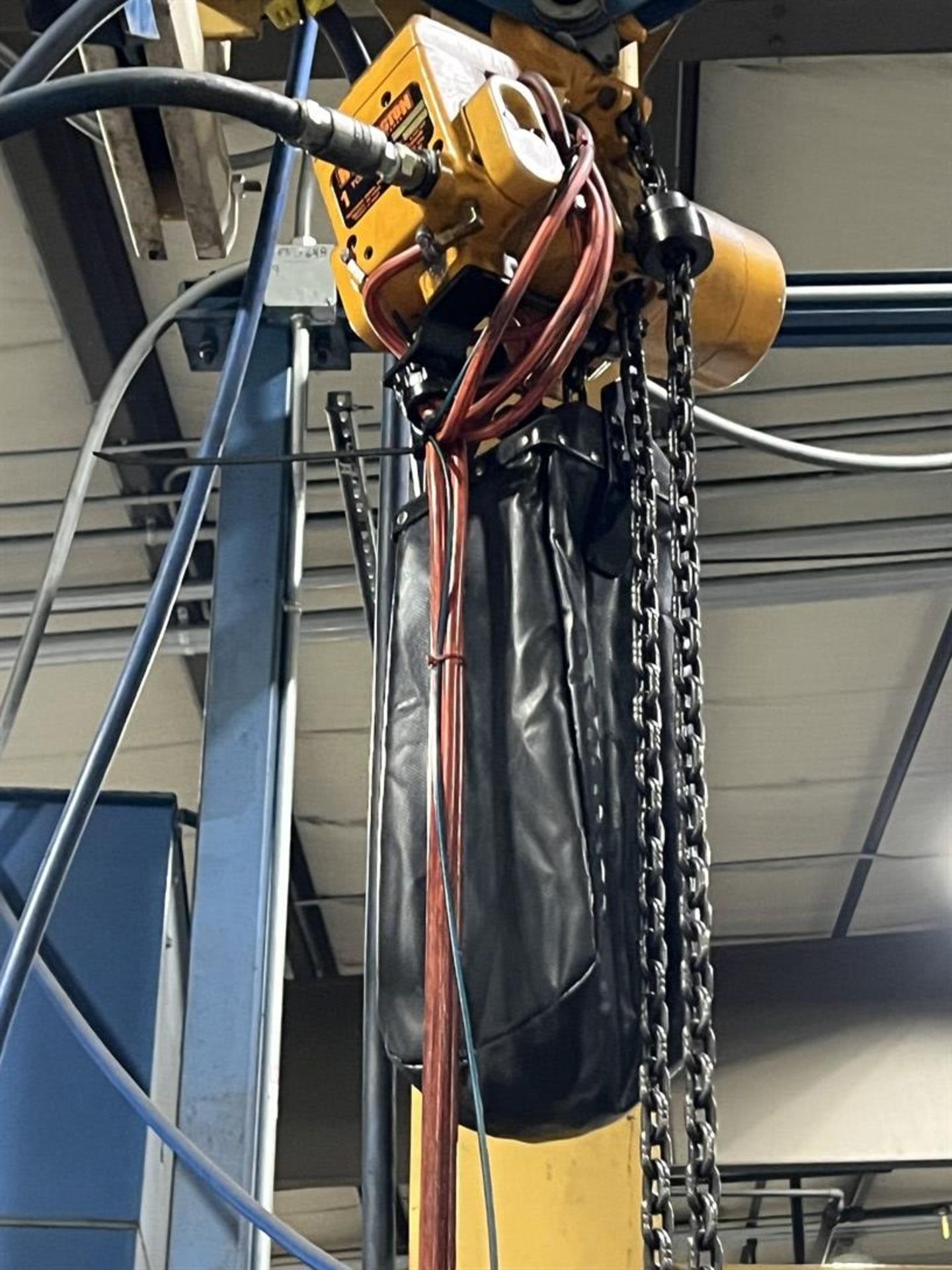 Free Standing Bridge Crane System, 10' x 10' x 12'H, w/ Harrington 1-Ton Pneumatic Hoist w/ - Image 5 of 6