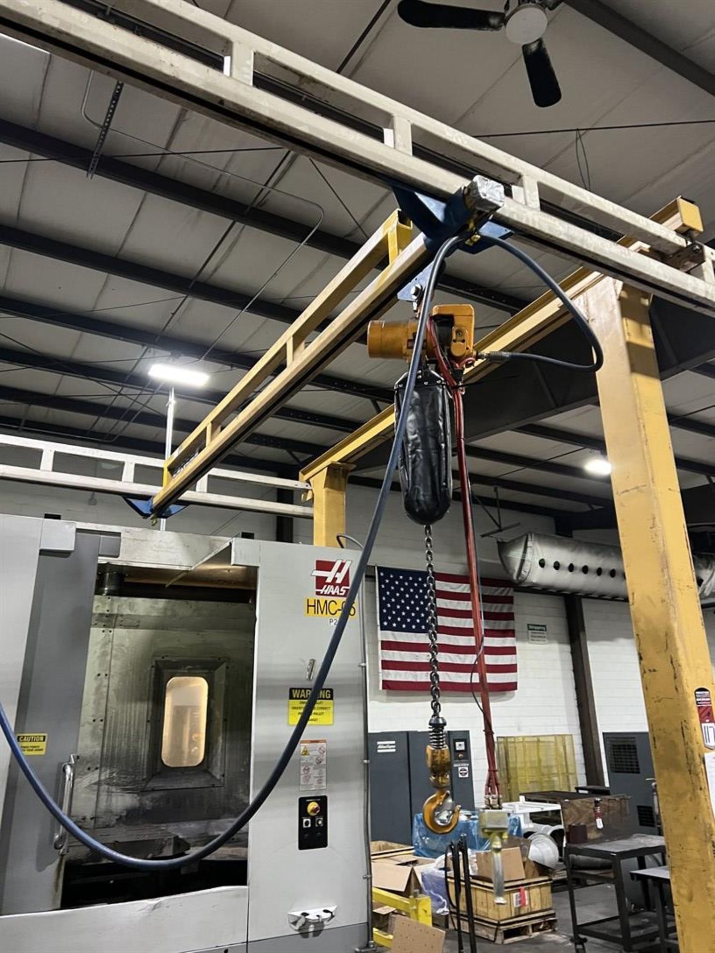 Free Standing Bridge Crane System, 10' x 10' x 12'H, w/ Harrington 1-Ton Pneumatic Hoist w/ - Image 6 of 6