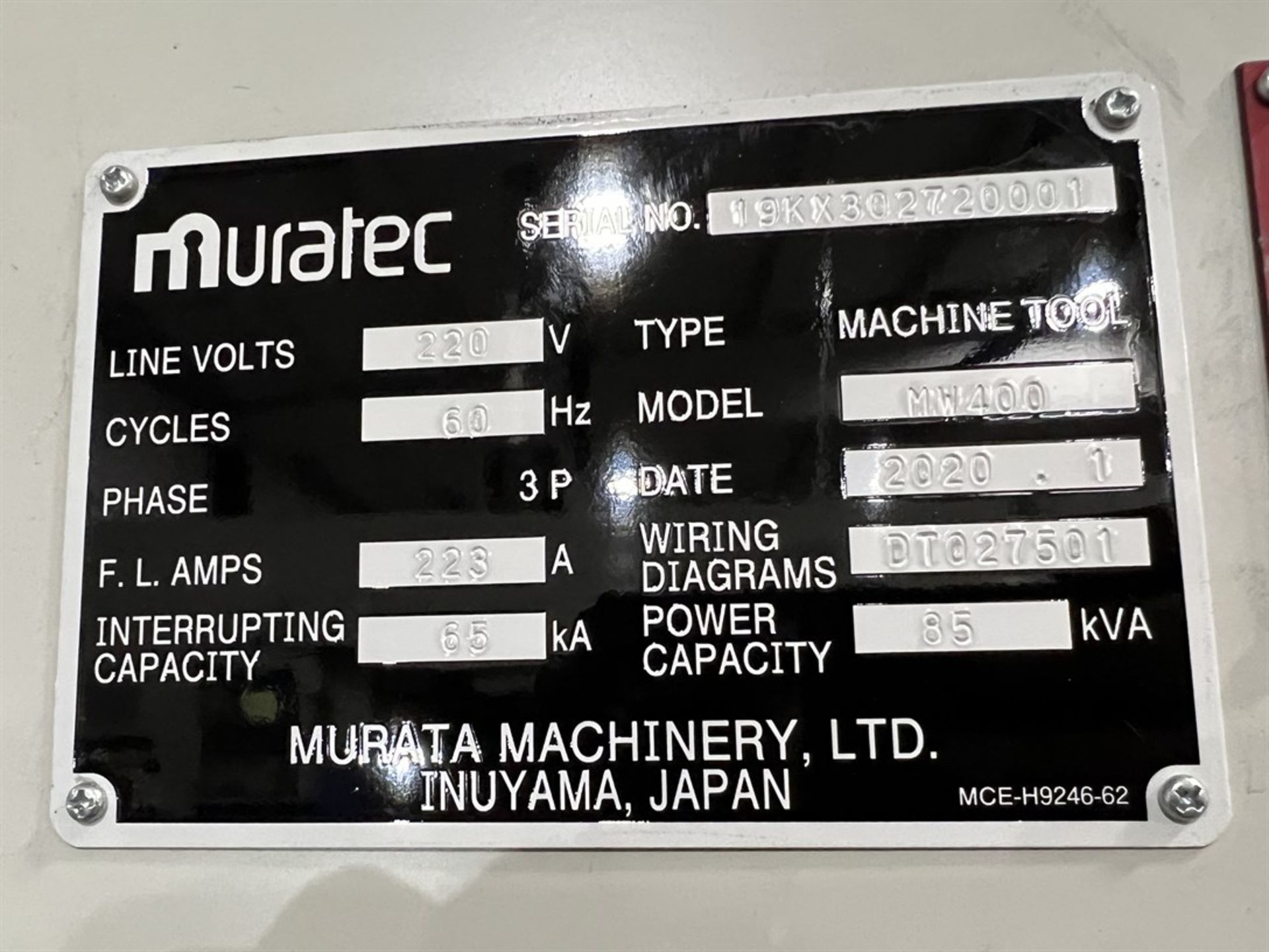 2020 MURATEC MW400 Dual Spindle Turning Center w/ Gantry Loader, s/n 19KX302720001, Muratec-Fanuc - Image 11 of 11