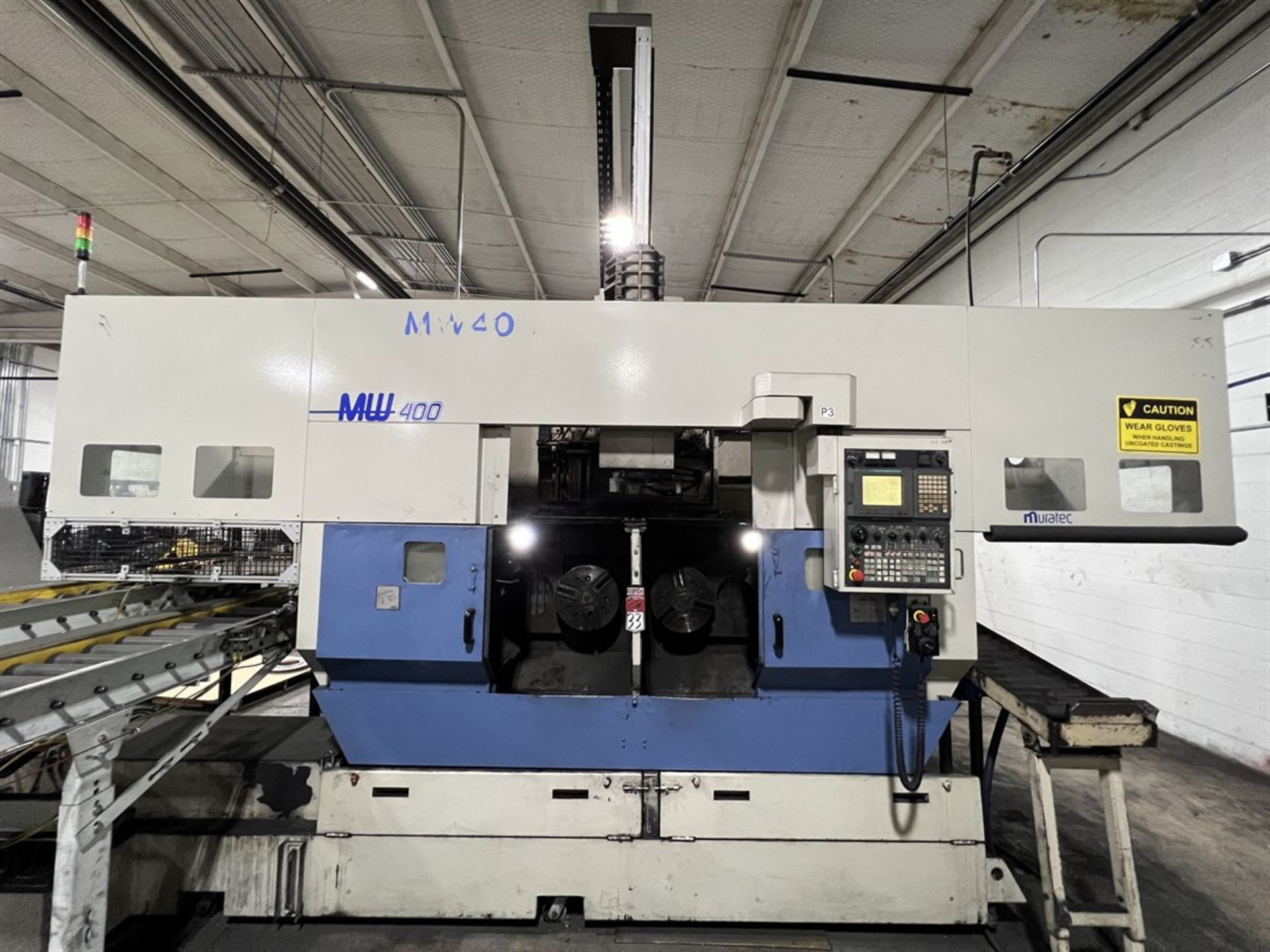 2006 MURATEC MW400 Dual Spindle Turning Center w/ Gantry Loader, s/n 05KX272730001,Muratec-Fanuc CNC - Image 2 of 8