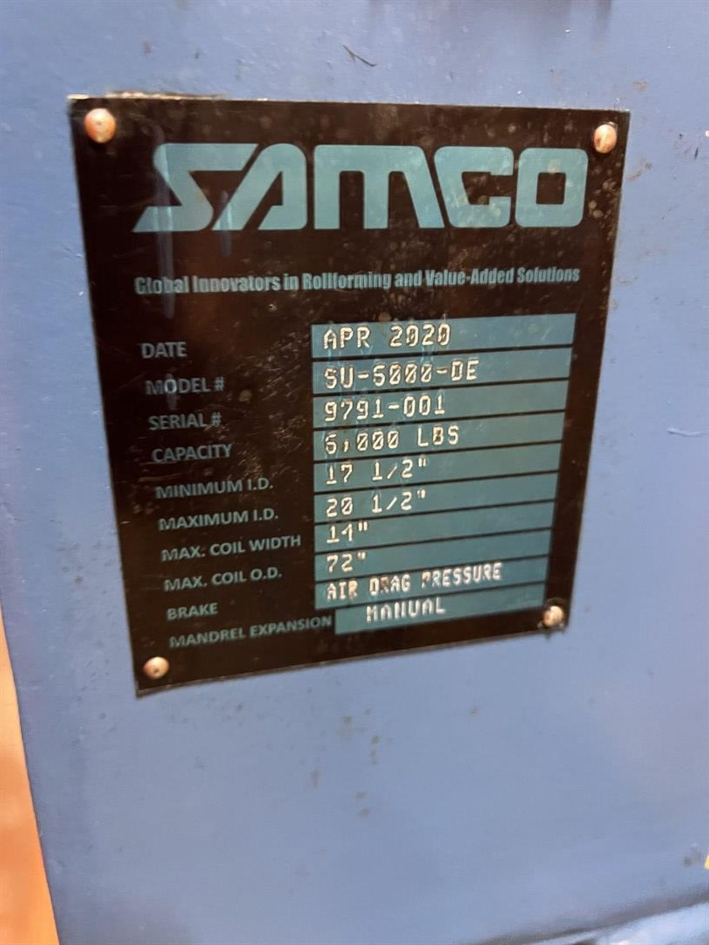 2020 SAMCO 14 Stand Roll Forming Line w/Samco FL 2-1/2-9-16 Flattener, s/n 9791, w/ AMS PLC - Image 11 of 18