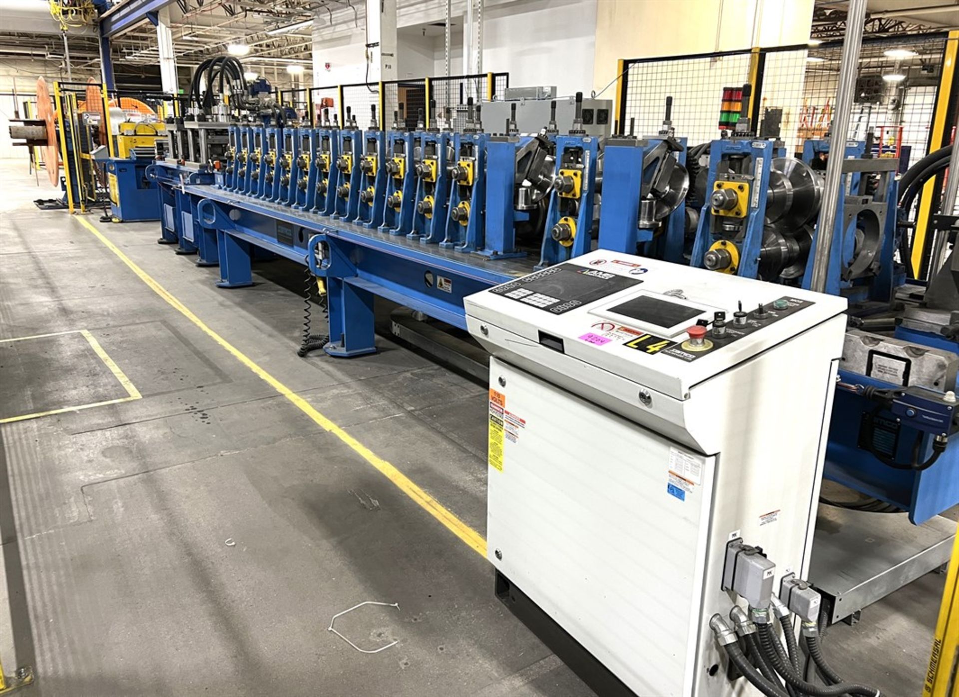 2020 SAMCO 14 Stand Roll Forming Line w/Samco FL 2-1/2-9-16 Flattener, s/n 9791, w/ AMS PLC