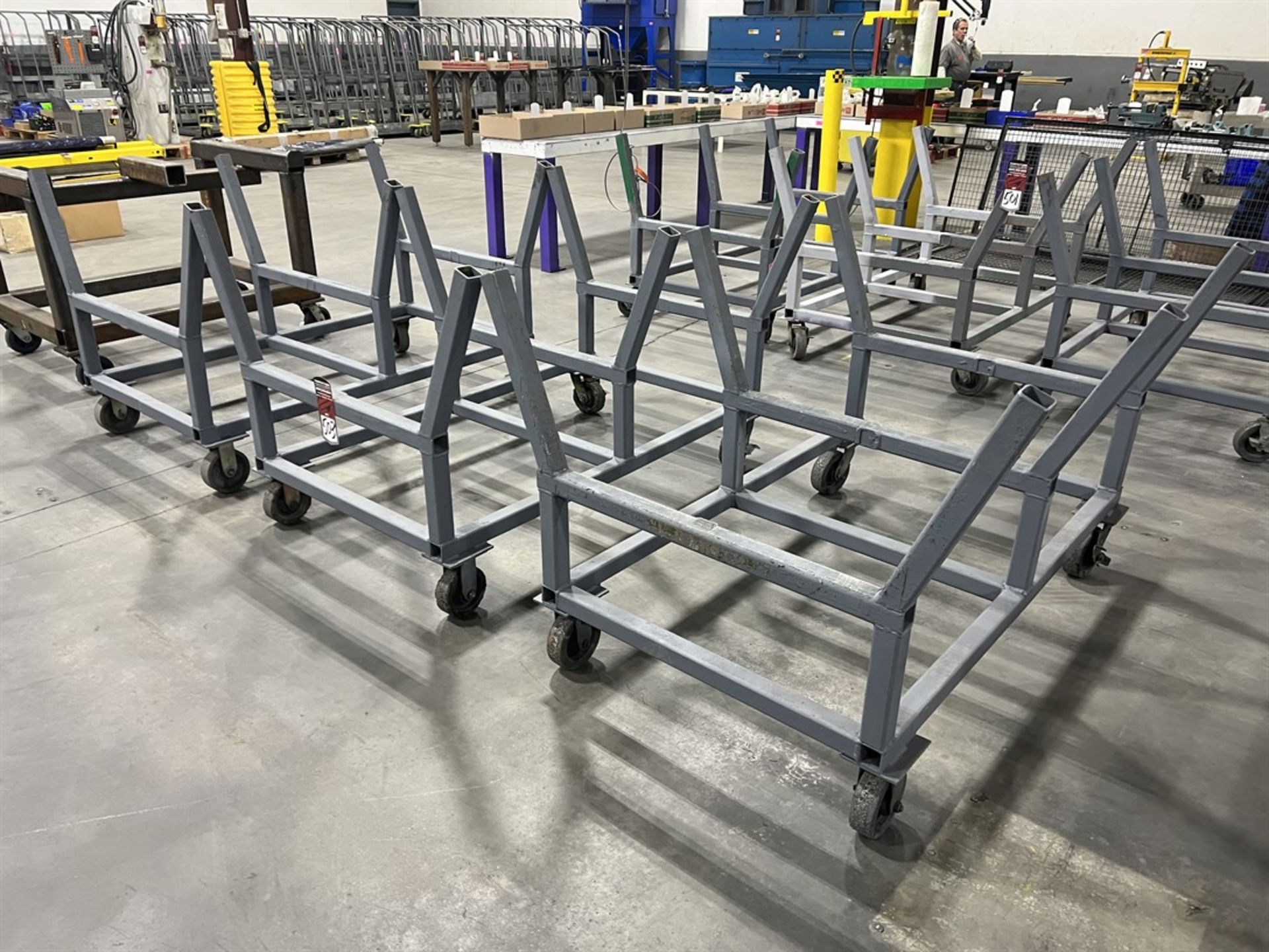 Lot of (3) Steel Stock Carts