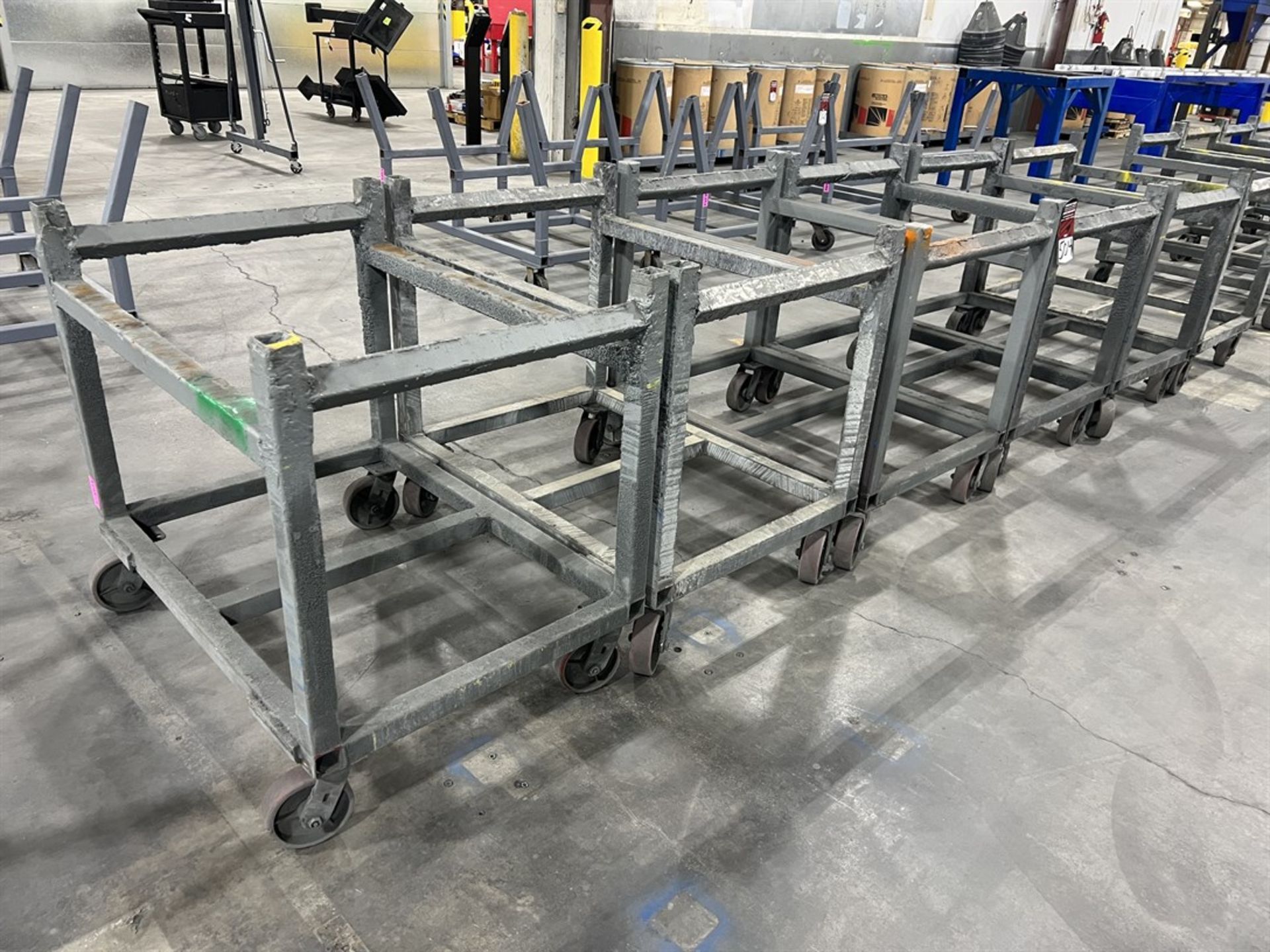 Lot of (6) Steel Stock Carts