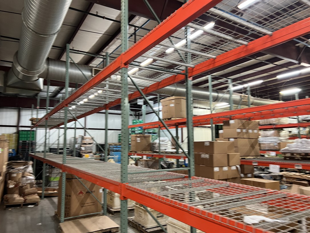 Lot of (6) Sections of Pallet Racking, 16' Uprights, 48