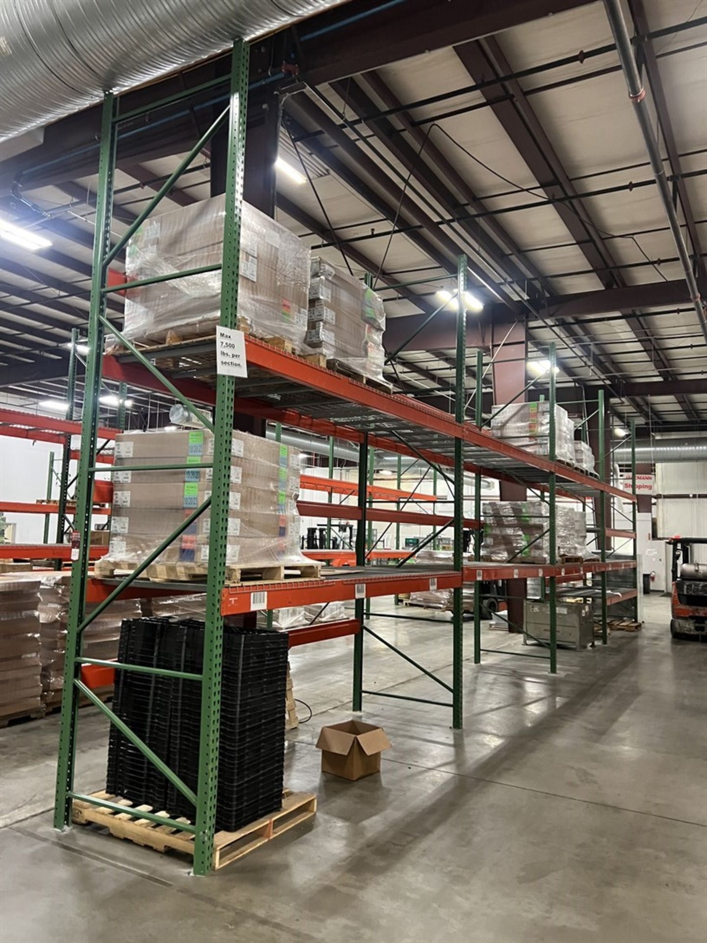 Lot of (4) Sections of Pallet Racking, 16' Uprights, 48" Deep, 12' Crossbeams - Image 2 of 2