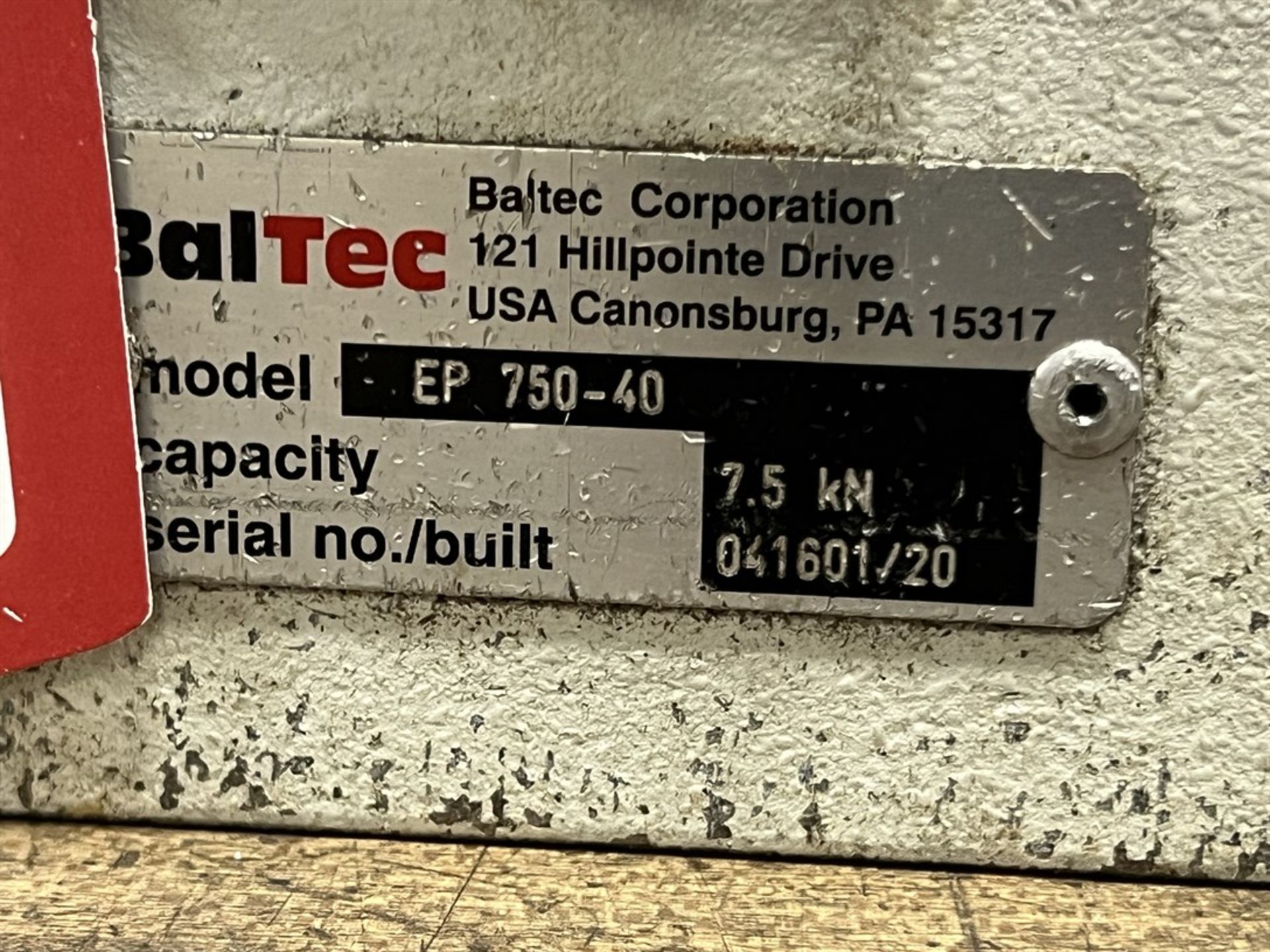 BALTEC EP 750-40 Pneumatic Toggle Press, s/n 41601/20 - Image 5 of 5