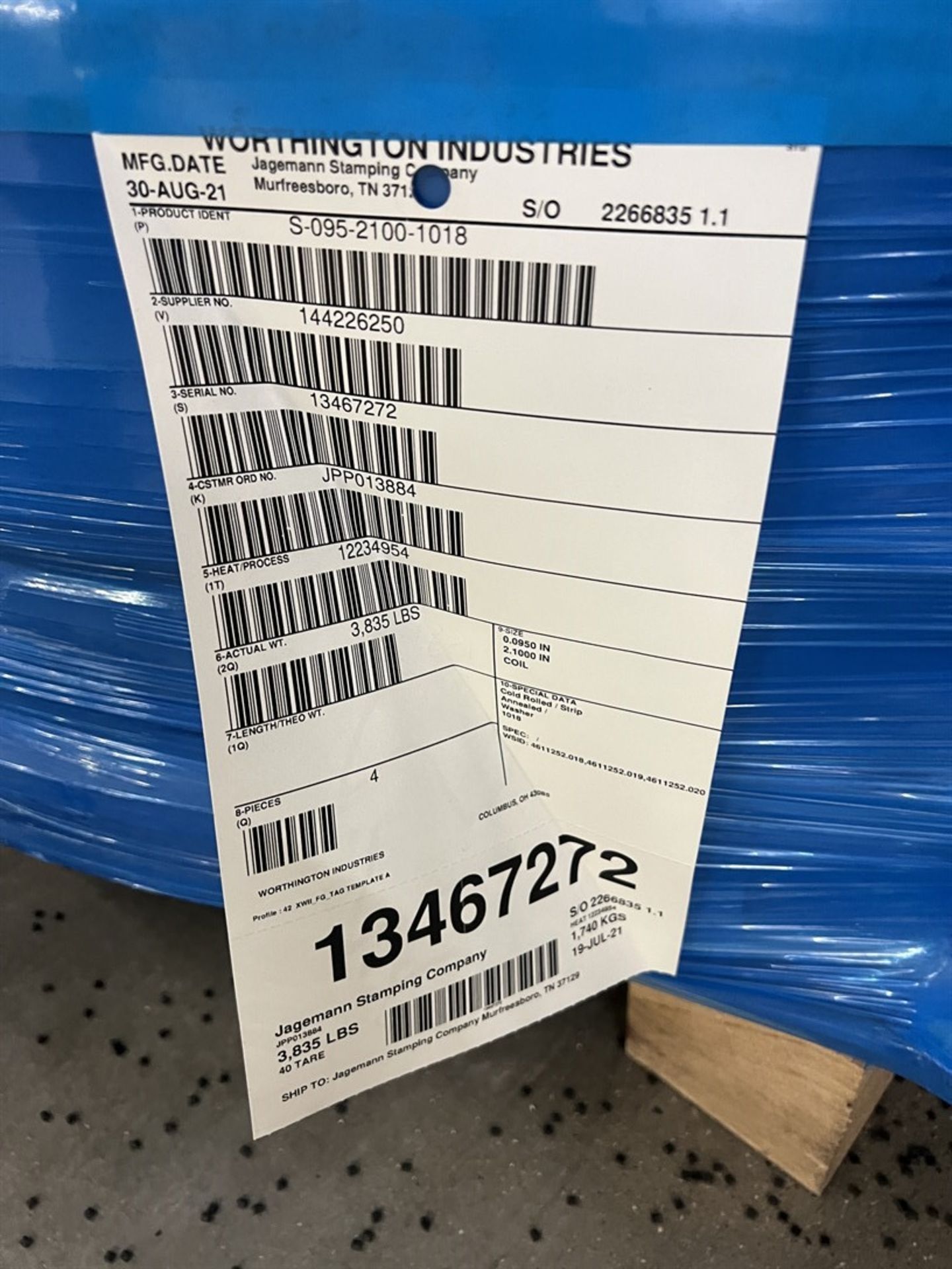 Lot of (4) CRS 1018/1020 Coils.095" x 2.1" - Image 4 of 4