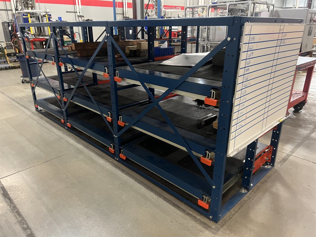 SPG E-Z Glide Pull Out Drawer Die Racks, 13'6'L x 5'2