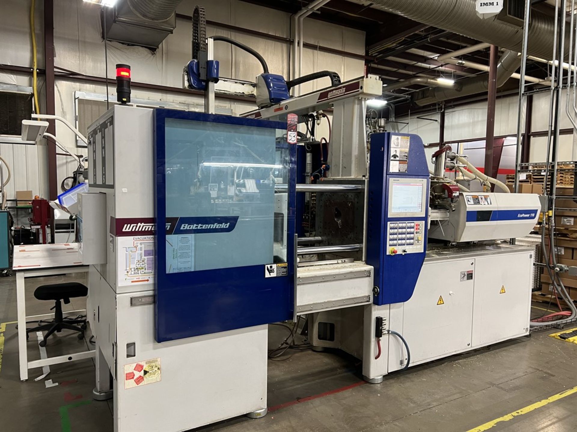 (PRESS ONLY) 2013 WITTMANN BATTENFELD ECOPOWER 110/350 Electric 110 Ton Injection Molder, s/n 134808 - Image 2 of 8