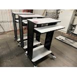 Lot of (3) Rolling Computer Carts