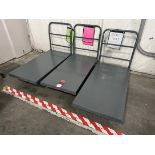 Lot of (3) Flatbed Shop Carts