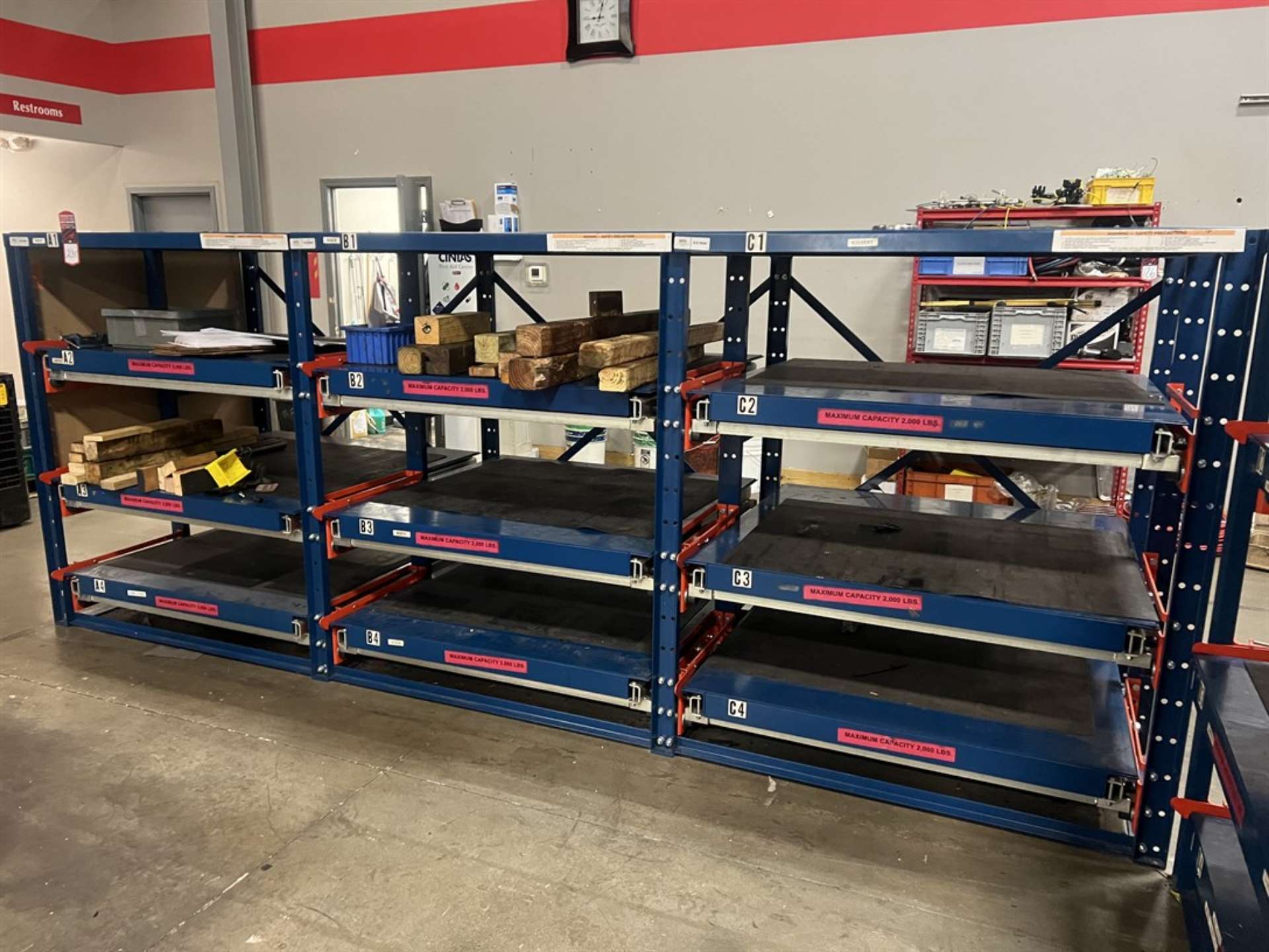 Spg Steel Racks SPG E-Z Glide Pull Out Drawer Die Racks, 13'6'L x 5'2