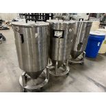 Lot of (3) Stainless Steel Hoppers