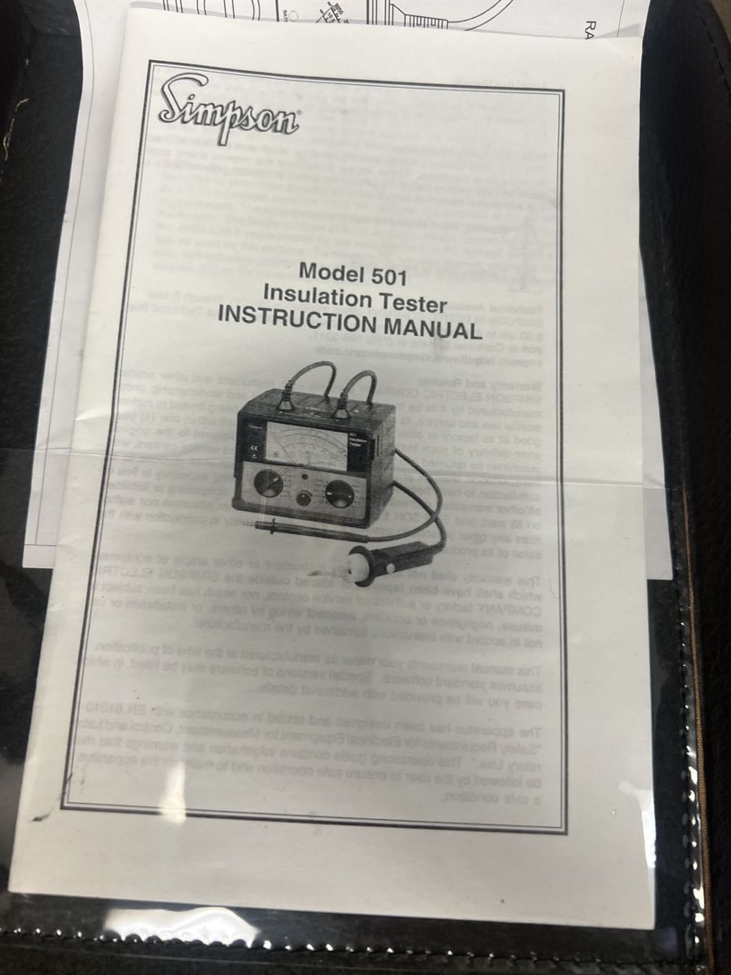 SIMPSON 501 Insulation Tester - Image 3 of 3