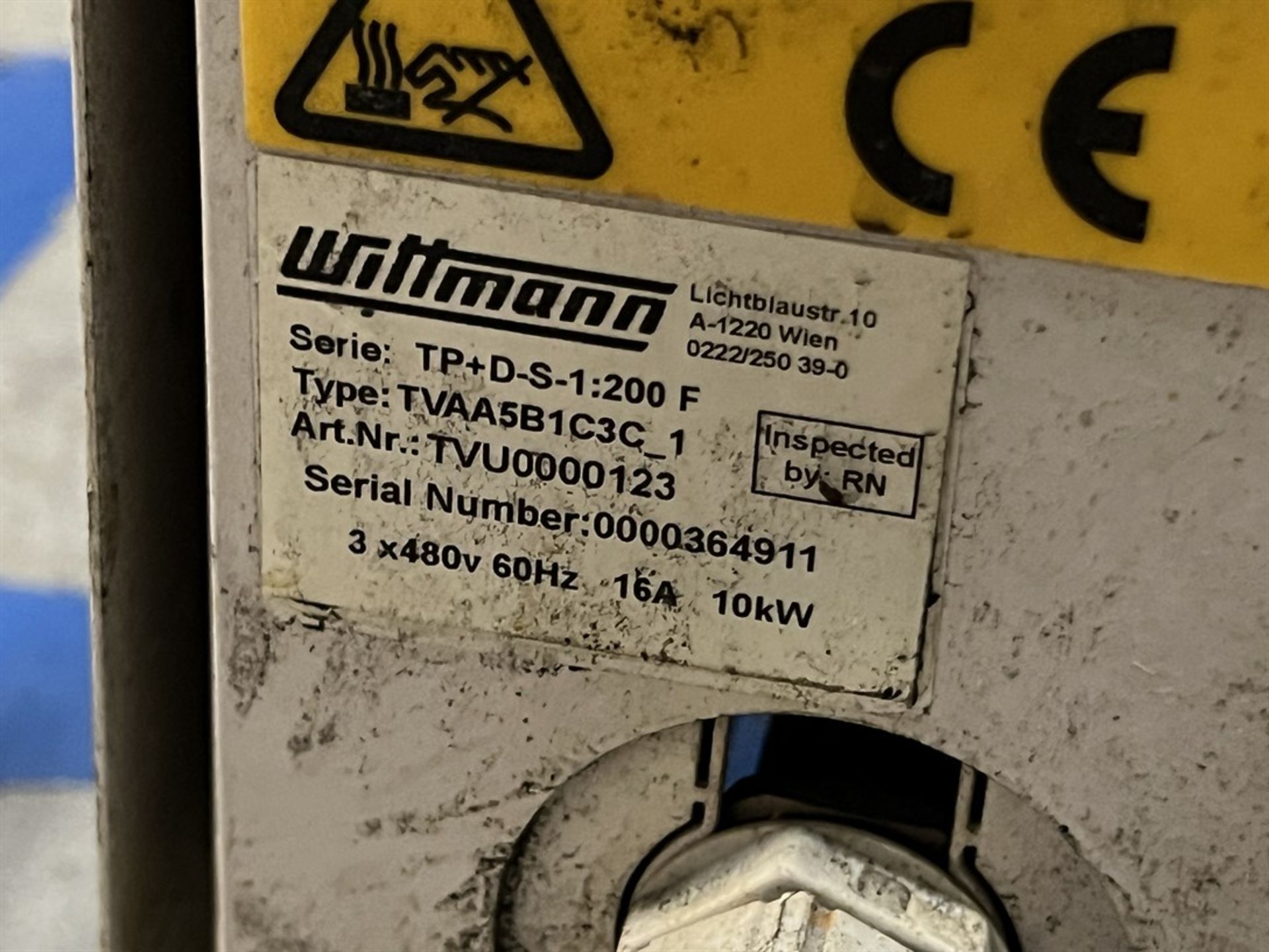 WITTMANN TEMPRO PLUS D 200F Temperature Control Unit, s/n 364911 - Image 4 of 4