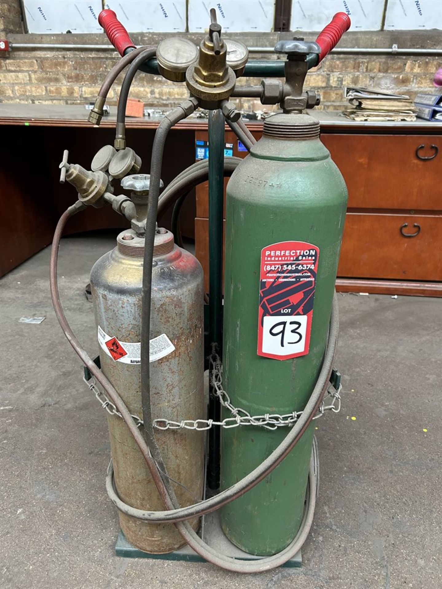 Acetylene Tank and Cart
